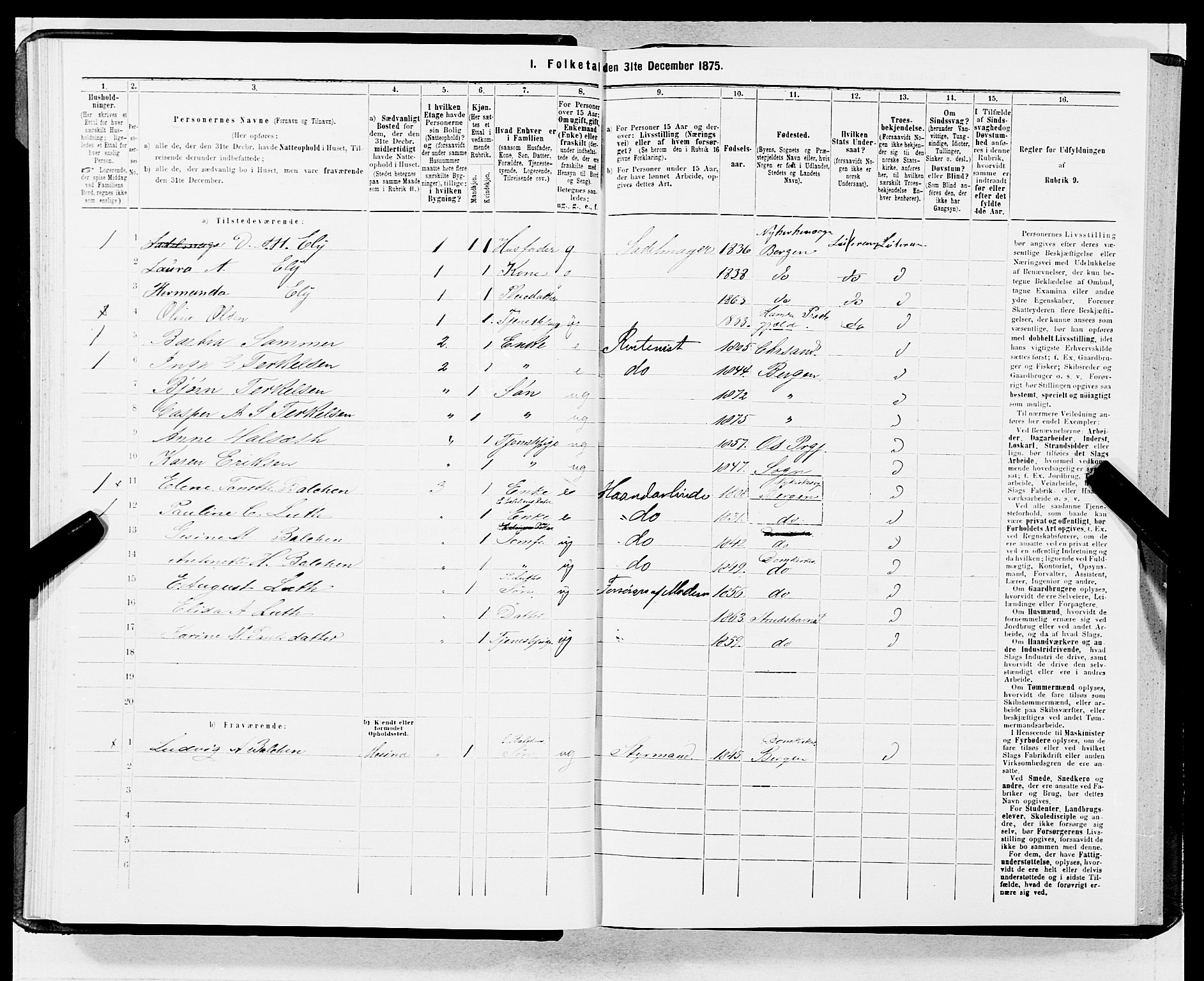 SAB, 1875 census for 1301 Bergen, 1875, p. 1620