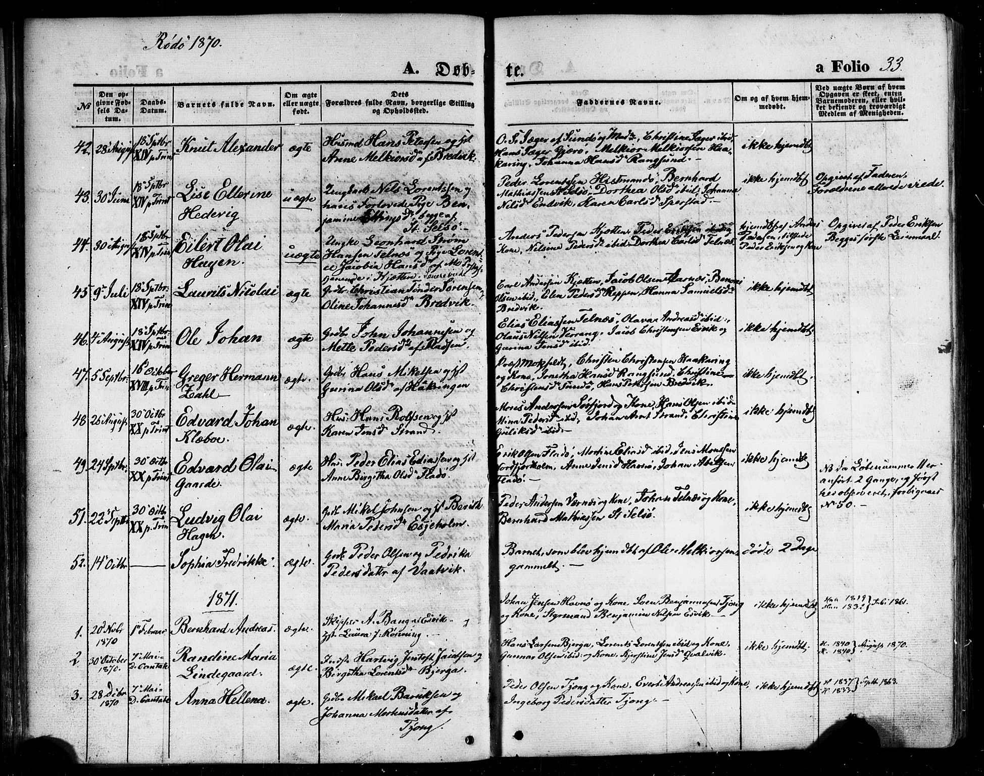 Ministerialprotokoller, klokkerbøker og fødselsregistre - Nordland, SAT/A-1459/841/L0606: Parish register (official) no. 841A10, 1860-1877, p. 33