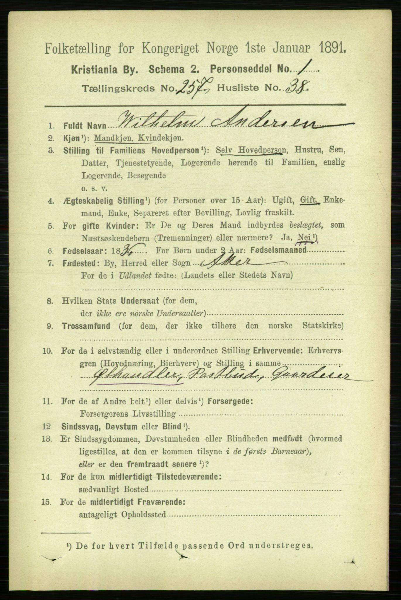 RA, 1891 census for 0301 Kristiania, 1891, p. 157064