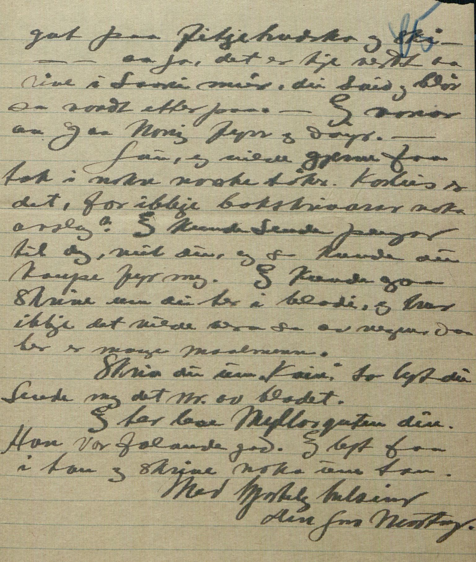 Rikard Berge, TEMU/TGM-A-1003/F/L0008/0012: 300-340 / 311 Brev, også viser og noen regler og rim. Skikker fra Valdres, 1913, p. 45