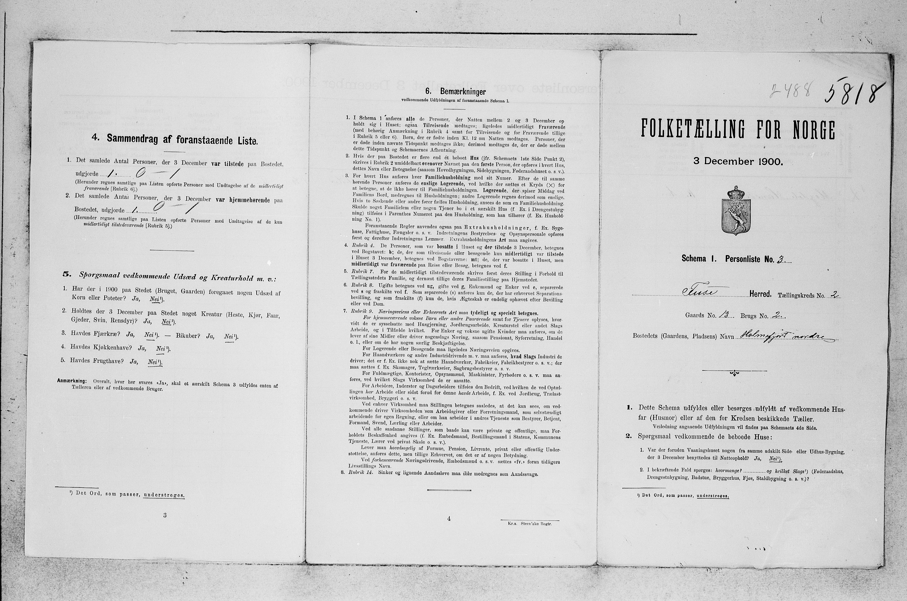 SAB, 1900 census for Fusa, 1900, p. 39