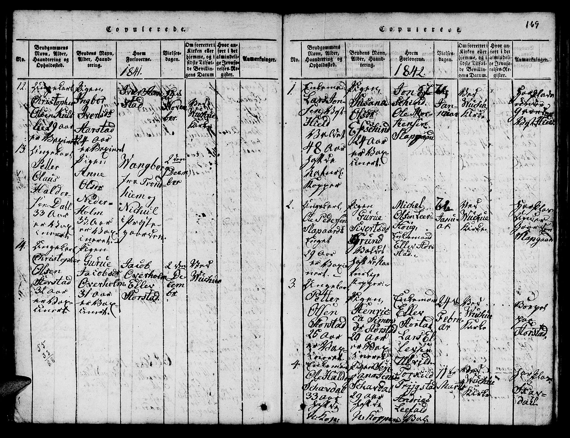 Ministerialprotokoller, klokkerbøker og fødselsregistre - Nord-Trøndelag, SAT/A-1458/724/L0265: Parish register (copy) no. 724C01, 1816-1845, p. 169