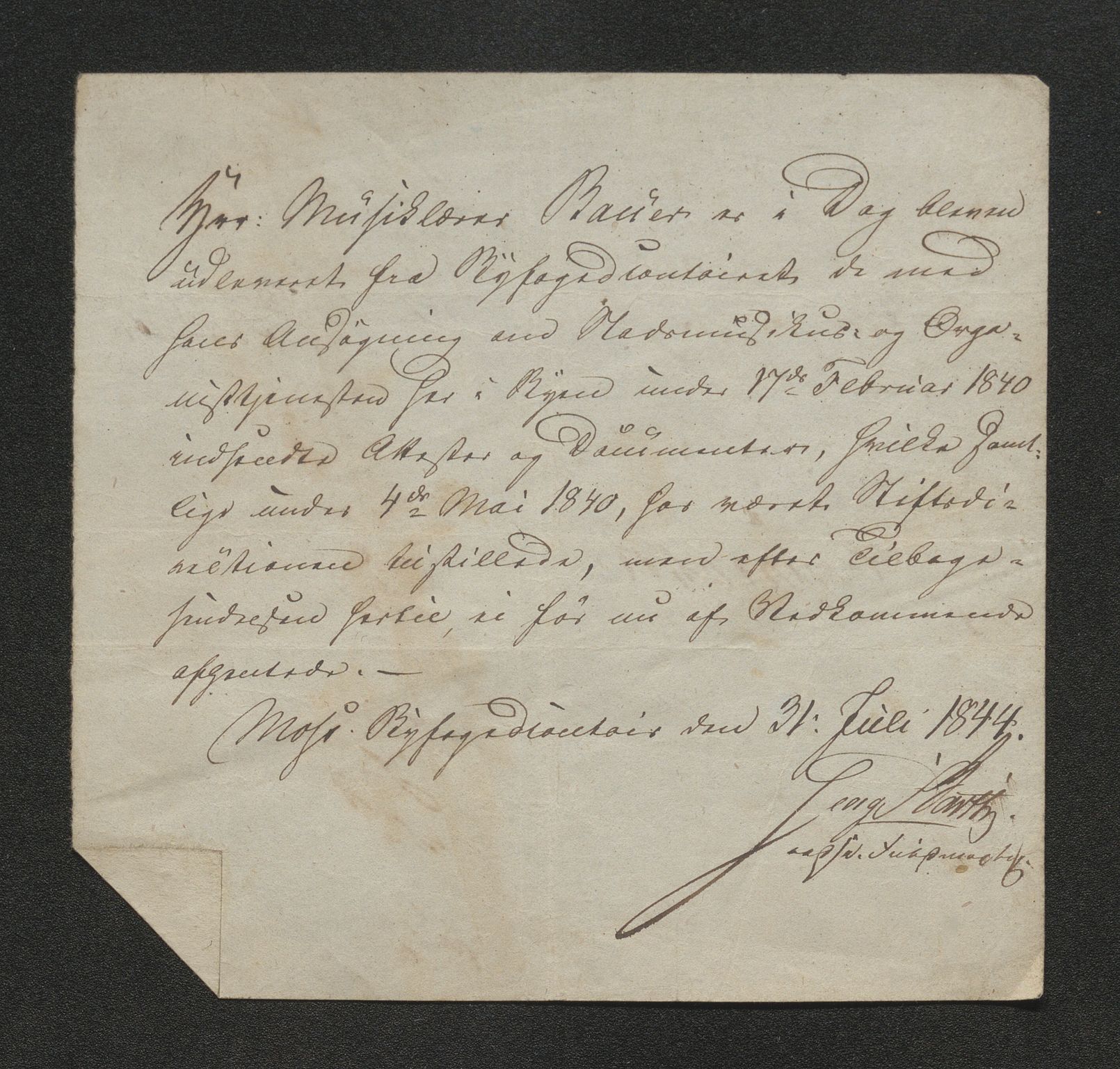 Drammen politikammer, SAKO/A-623/I/Ia/Iab/L0007: Innleverte pass, 1843-1844, p. 565