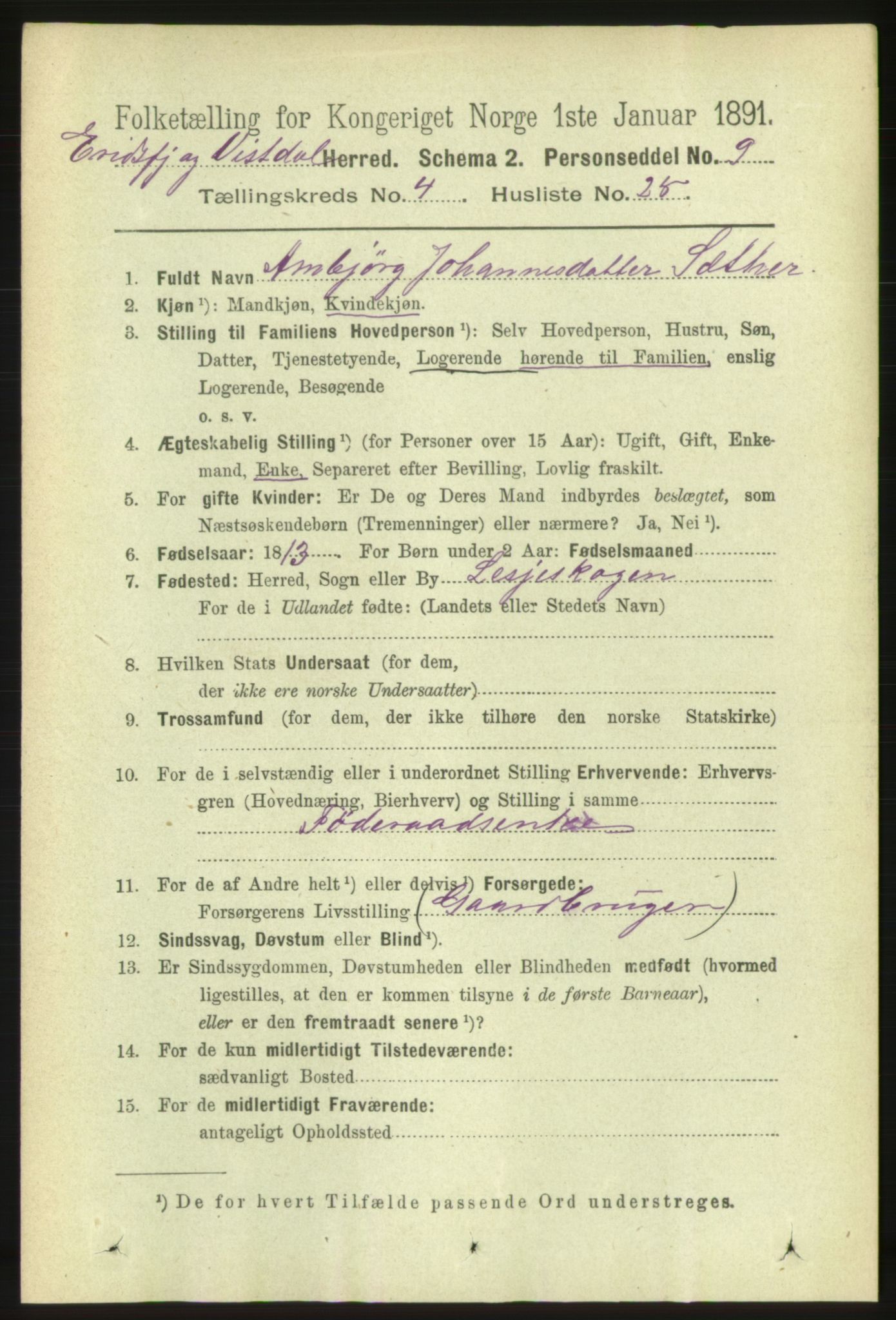 RA, 1891 census for 1542 Eresfjord og Vistdal, 1891, p. 1002