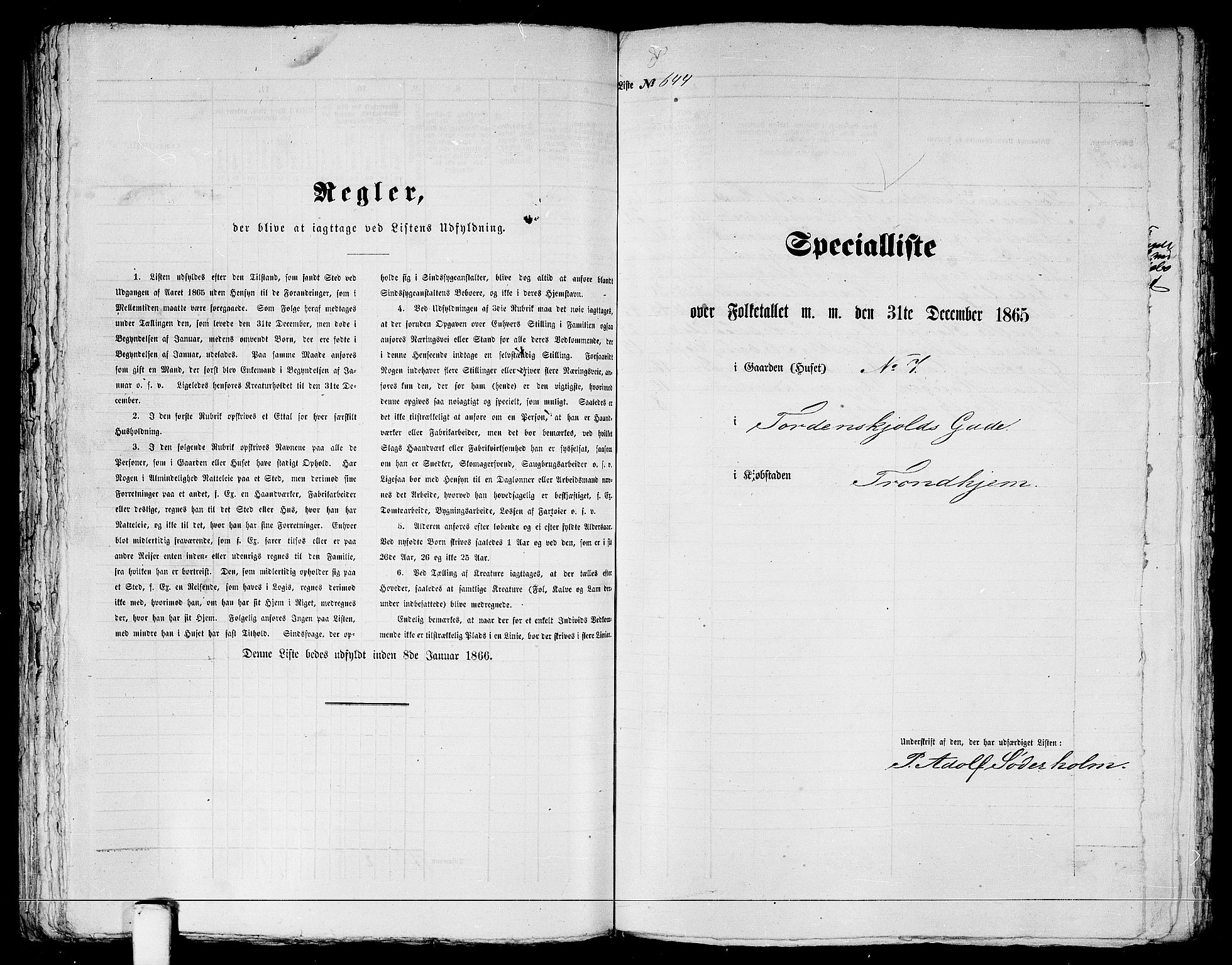 RA, 1865 census for Trondheim, 1865, p. 1337