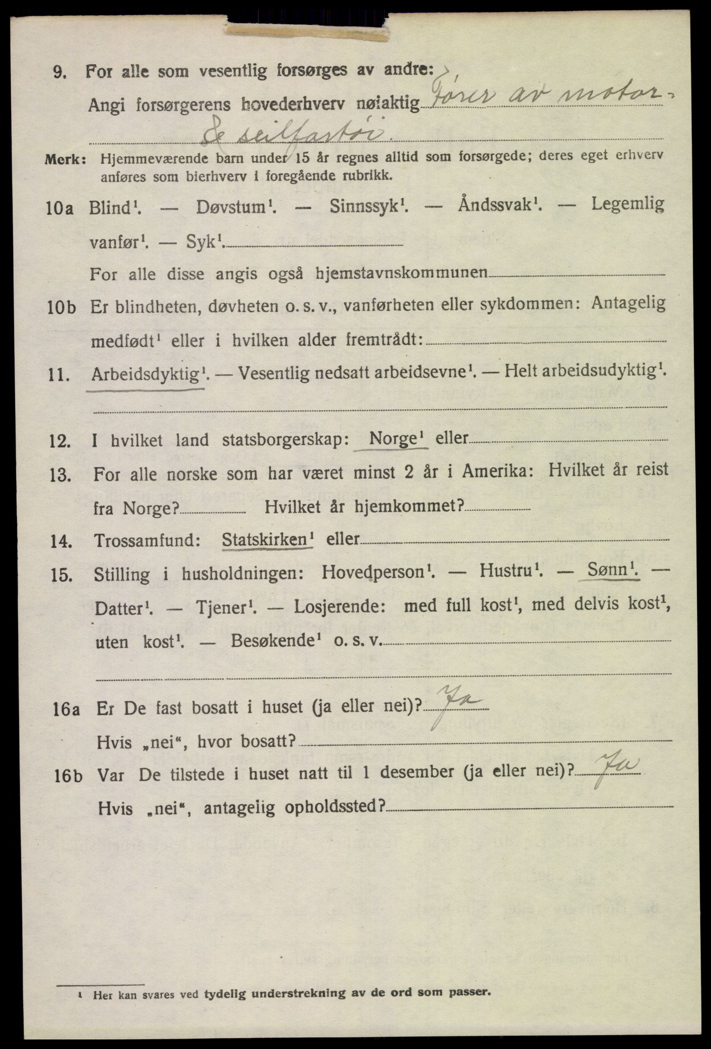 SAK, 1920 census for Hidra, 1920, p. 4073