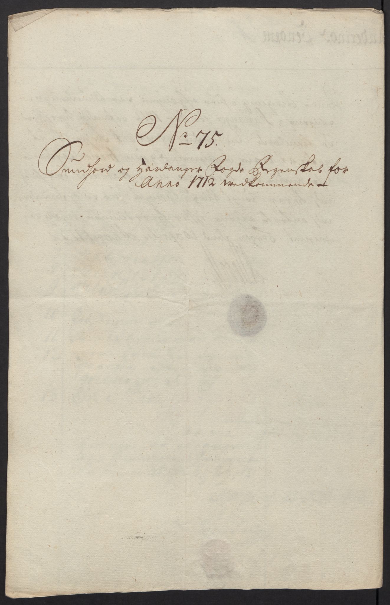 Rentekammeret inntil 1814, Reviderte regnskaper, Fogderegnskap, RA/EA-4092/R48/L2988: Fogderegnskap Sunnhordland og Hardanger, 1712, p. 401
