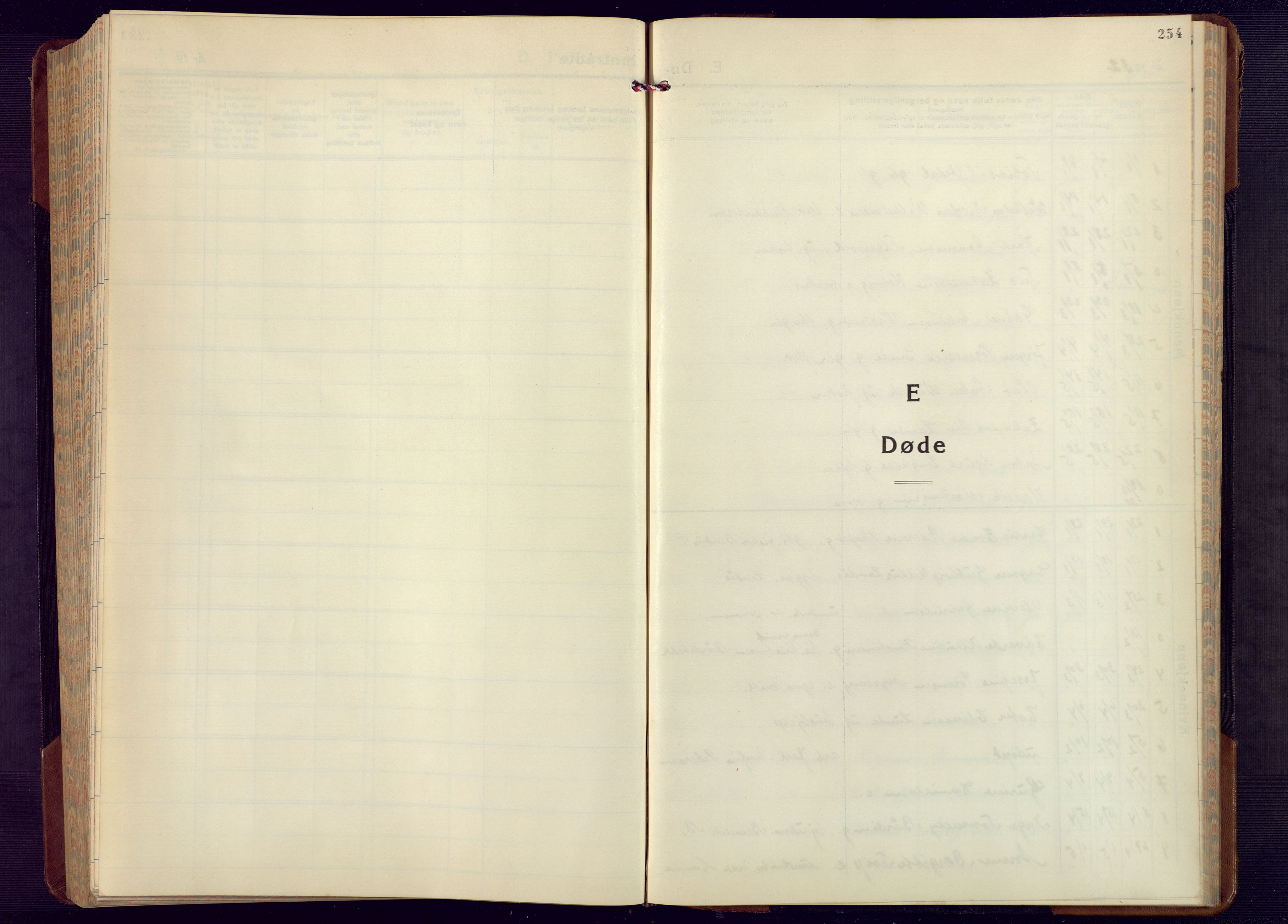 Mandal sokneprestkontor, AV/SAK-1111-0030/F/Fb/Fba/L0014: Parish register (copy) no. B 8, 1932-1952, p. 254