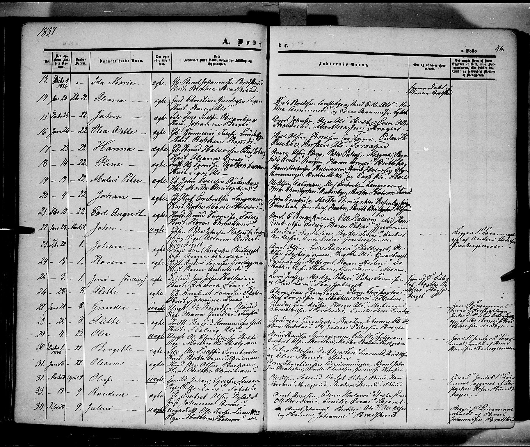 Våler prestekontor, Hedmark, AV/SAH-PREST-040/H/Ha/Haa/L0001: Parish register (official) no. 1, 1849-1878, p. 46