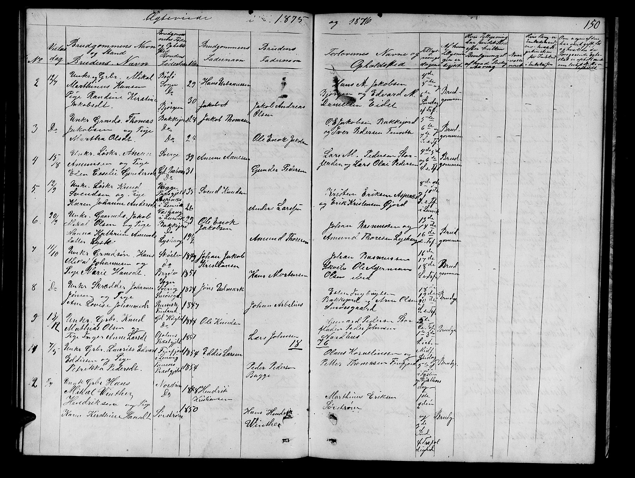 Tranøy sokneprestkontor, SATØ/S-1313/I/Ia/Iab/L0021klokker: Parish register (copy) no. 21, 1861-1886, p. 150