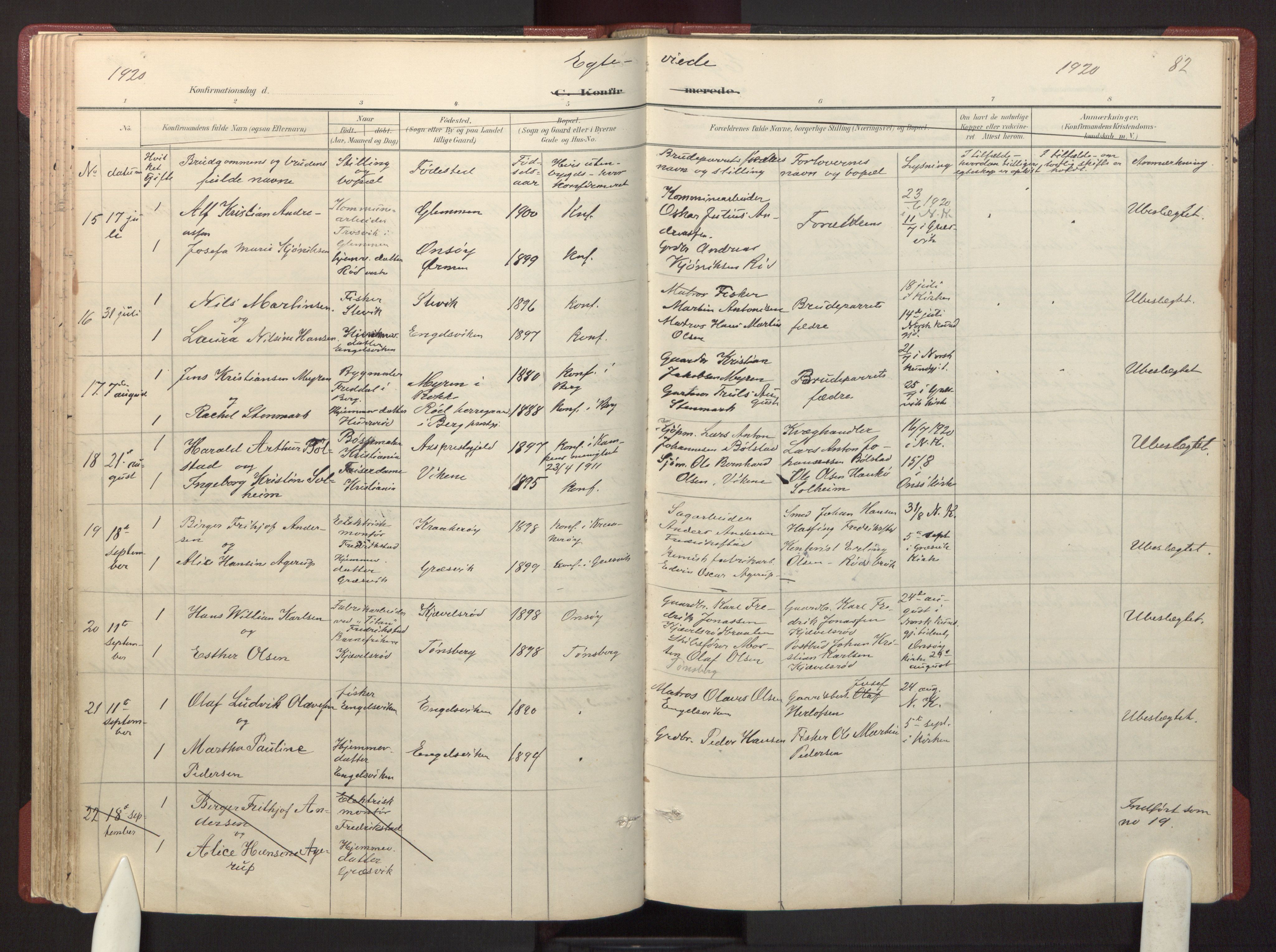 Onsøy prestekontor Kirkebøker, AV/SAO-A-10914/F/Fa/L0007: Parish register (official) no. I 7, 1893-1925, p. 82