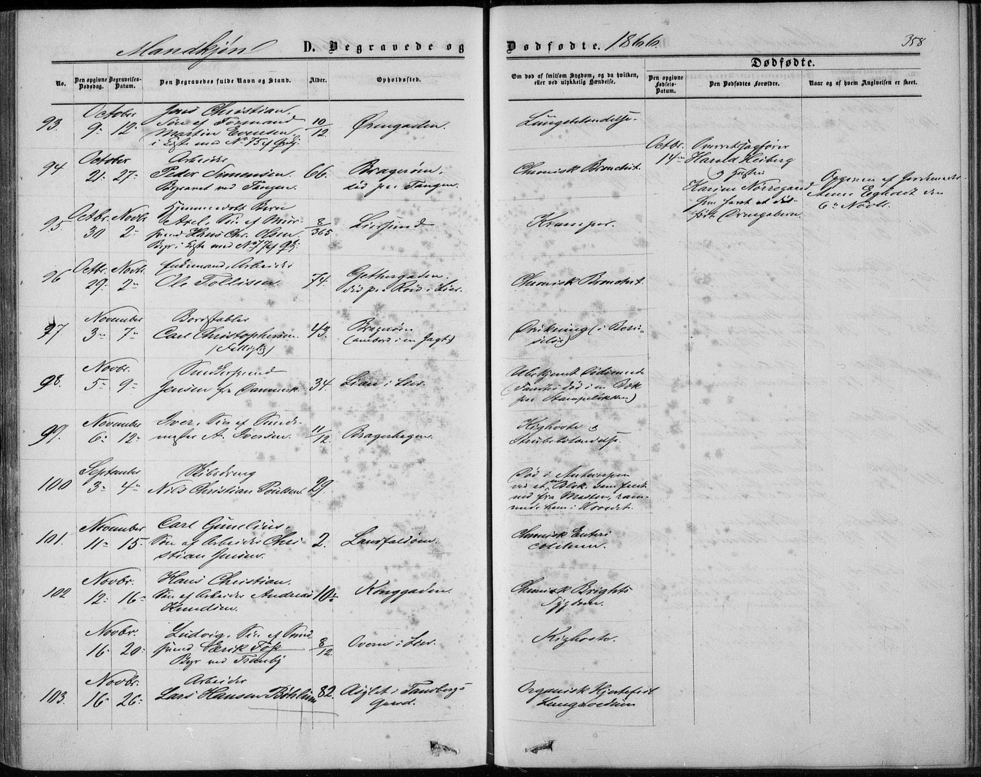 Bragernes kirkebøker, AV/SAKO-A-6/F/Fb/L0003: Parish register (official) no. II 3, 1860-1868, p. 358