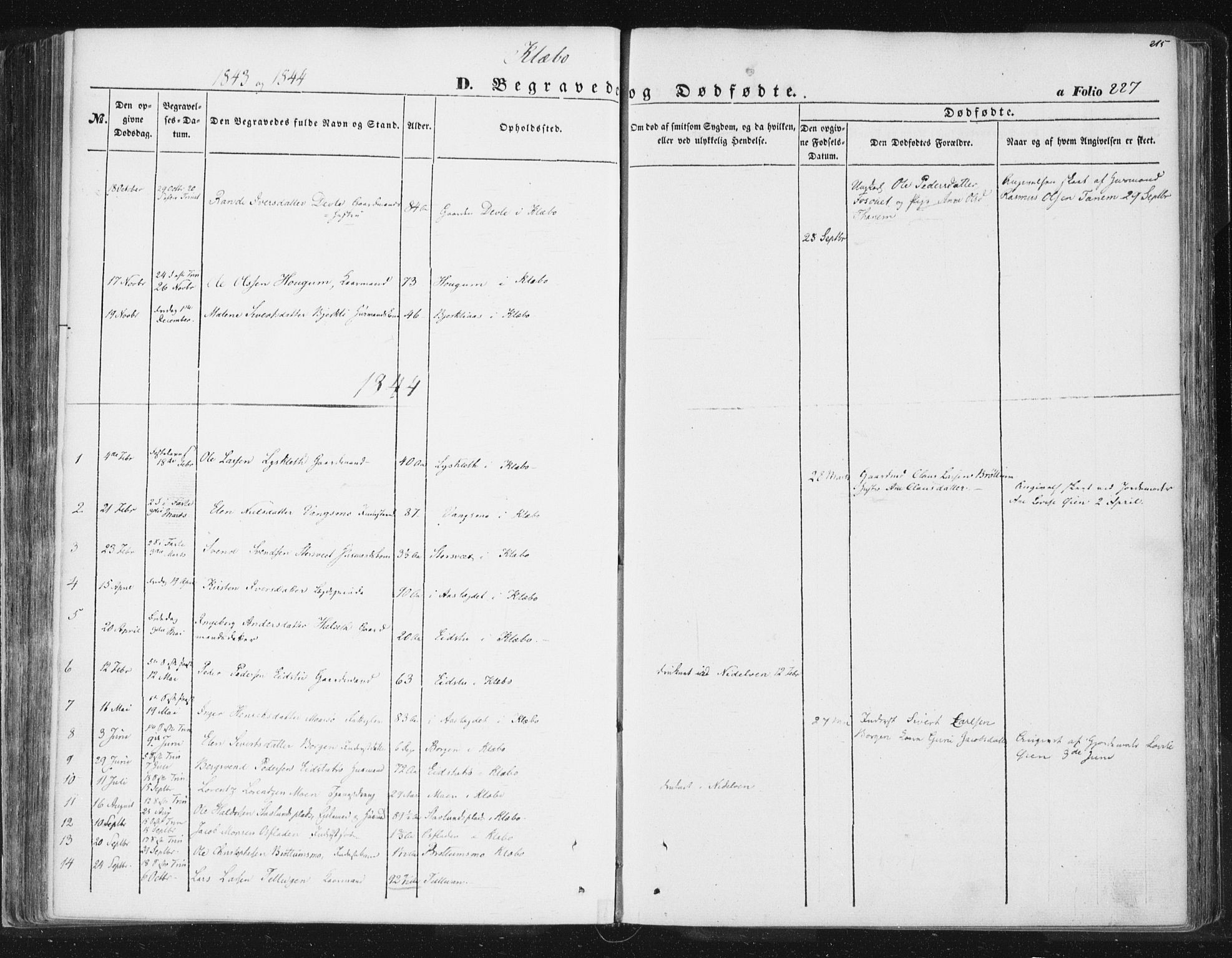 Ministerialprotokoller, klokkerbøker og fødselsregistre - Sør-Trøndelag, AV/SAT-A-1456/618/L0441: Parish register (official) no. 618A05, 1843-1862, p. 227