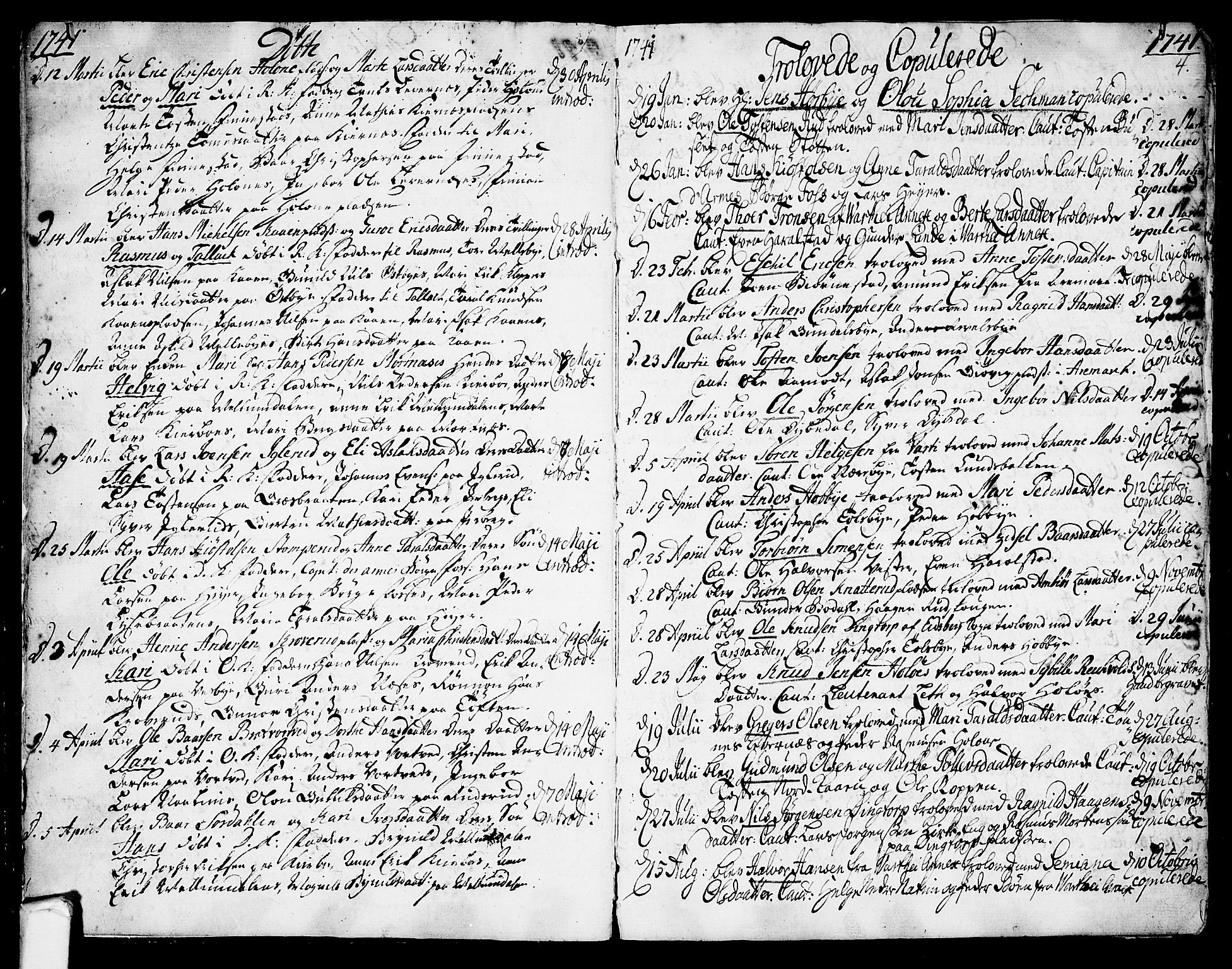 Rakkestad prestekontor Kirkebøker, AV/SAO-A-2008/F/Fa/L0002: Parish register (official) no. I 2, 1741-1751, p. 4
