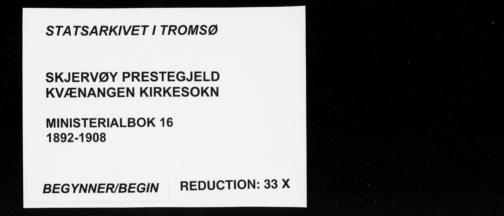 Skjervøy sokneprestkontor, AV/SATØ-S-1300/H/Ha/Haa/L0016kirke: Parish register (official) no. 16, 1892-1908