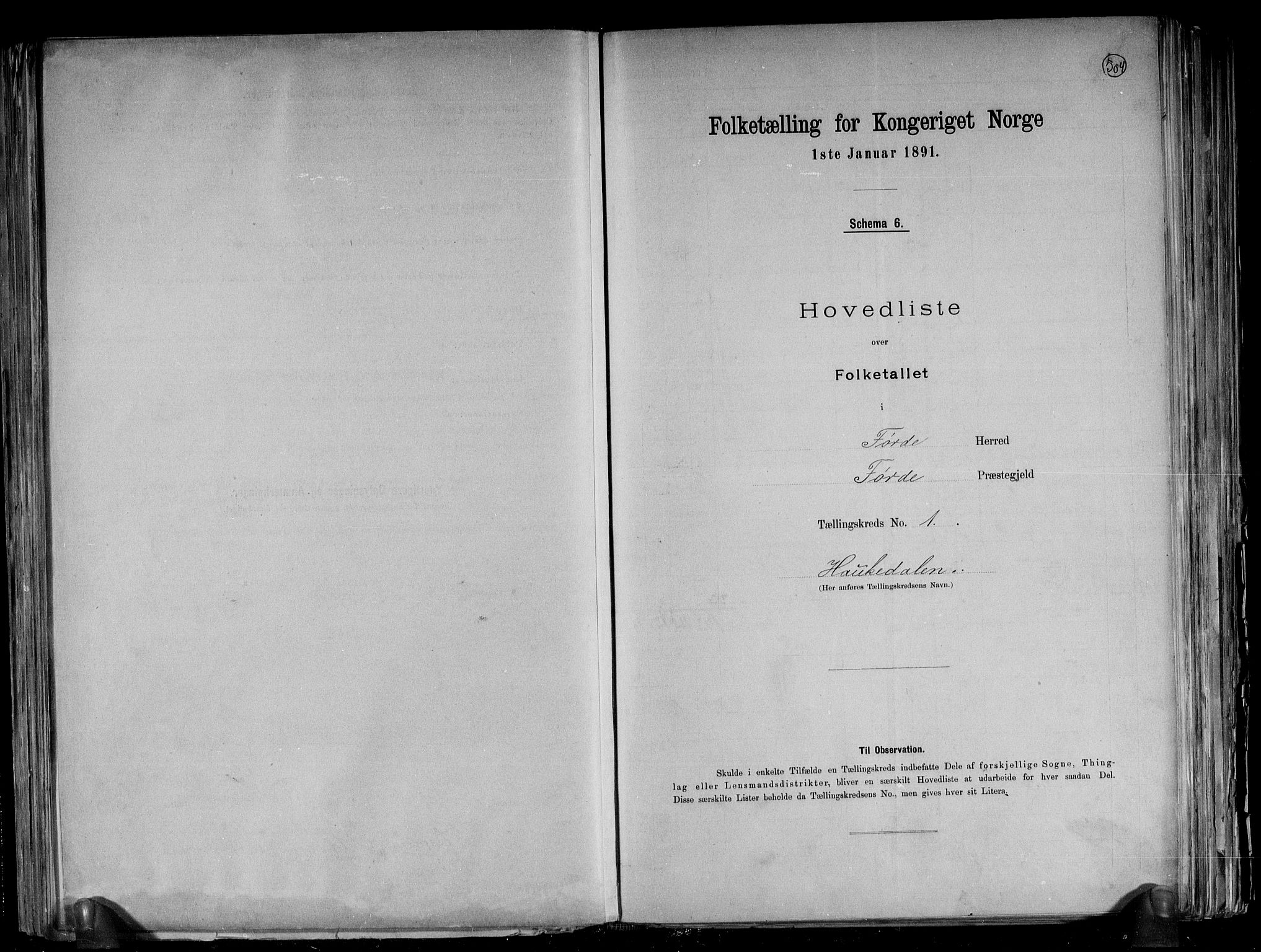 RA, 1891 census for 1432 Førde, 1891, p. 4