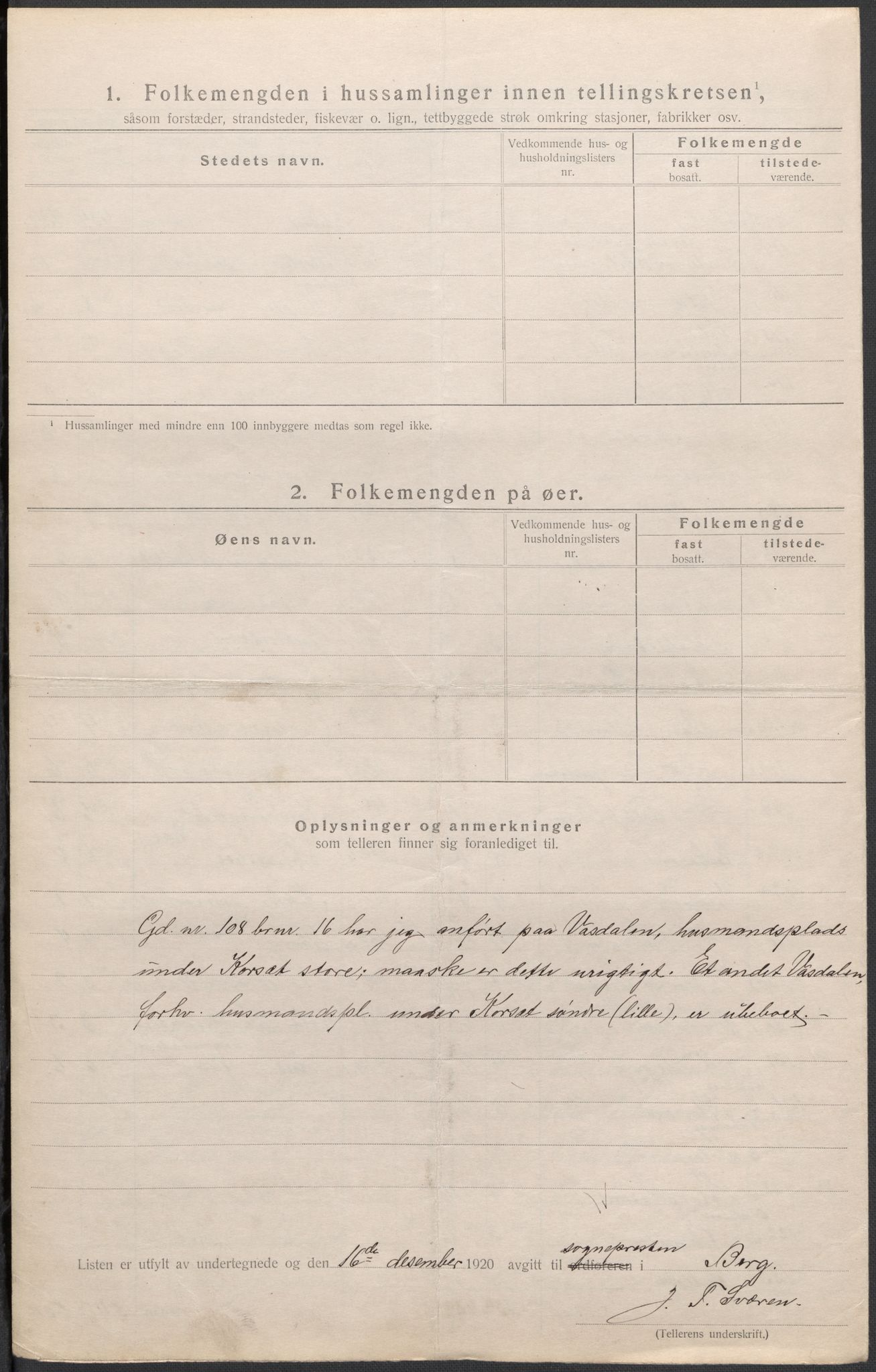 SAO, 1920 census for Berg, 1920, p. 24