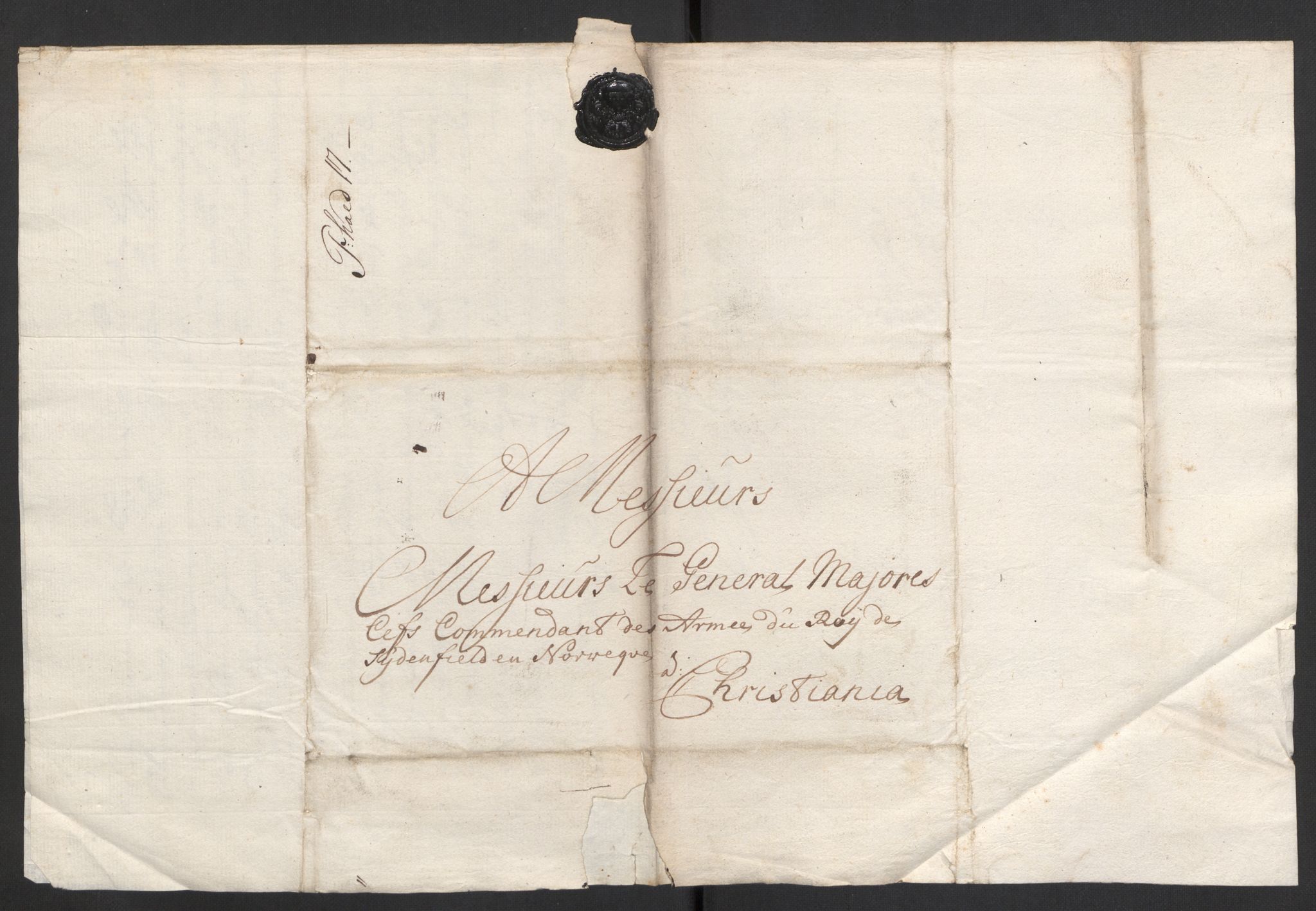 Kommanderende general (KG I) med Det norske krigsdirektorium, AV/RA-EA-5419/D/L0153: Fredriksten festning: Brev, inventarfortegnelser og regnskapsekstrakter, 1724-1729, p. 236