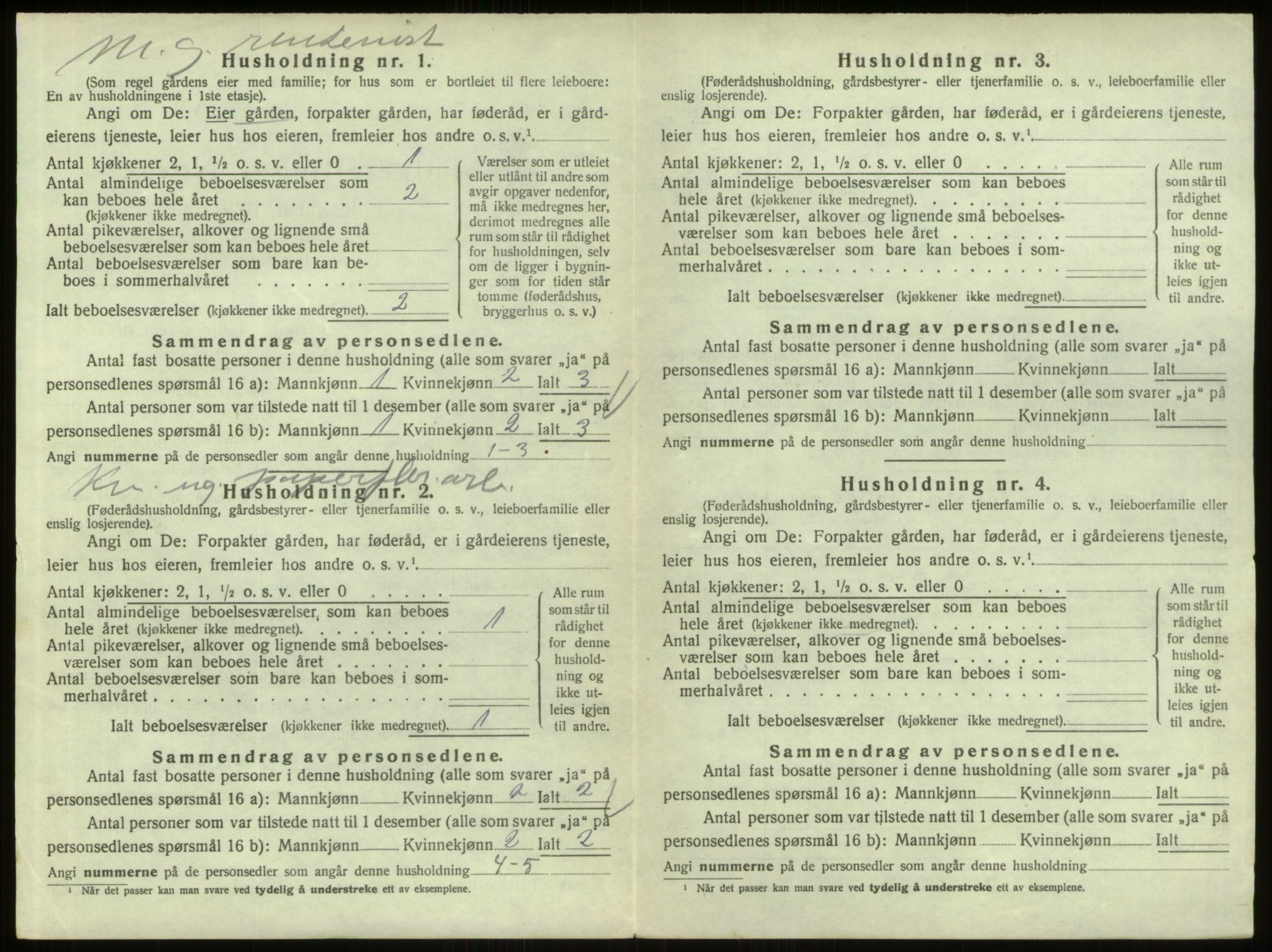 SAO, 1920 census for Berg, 1920, p. 564