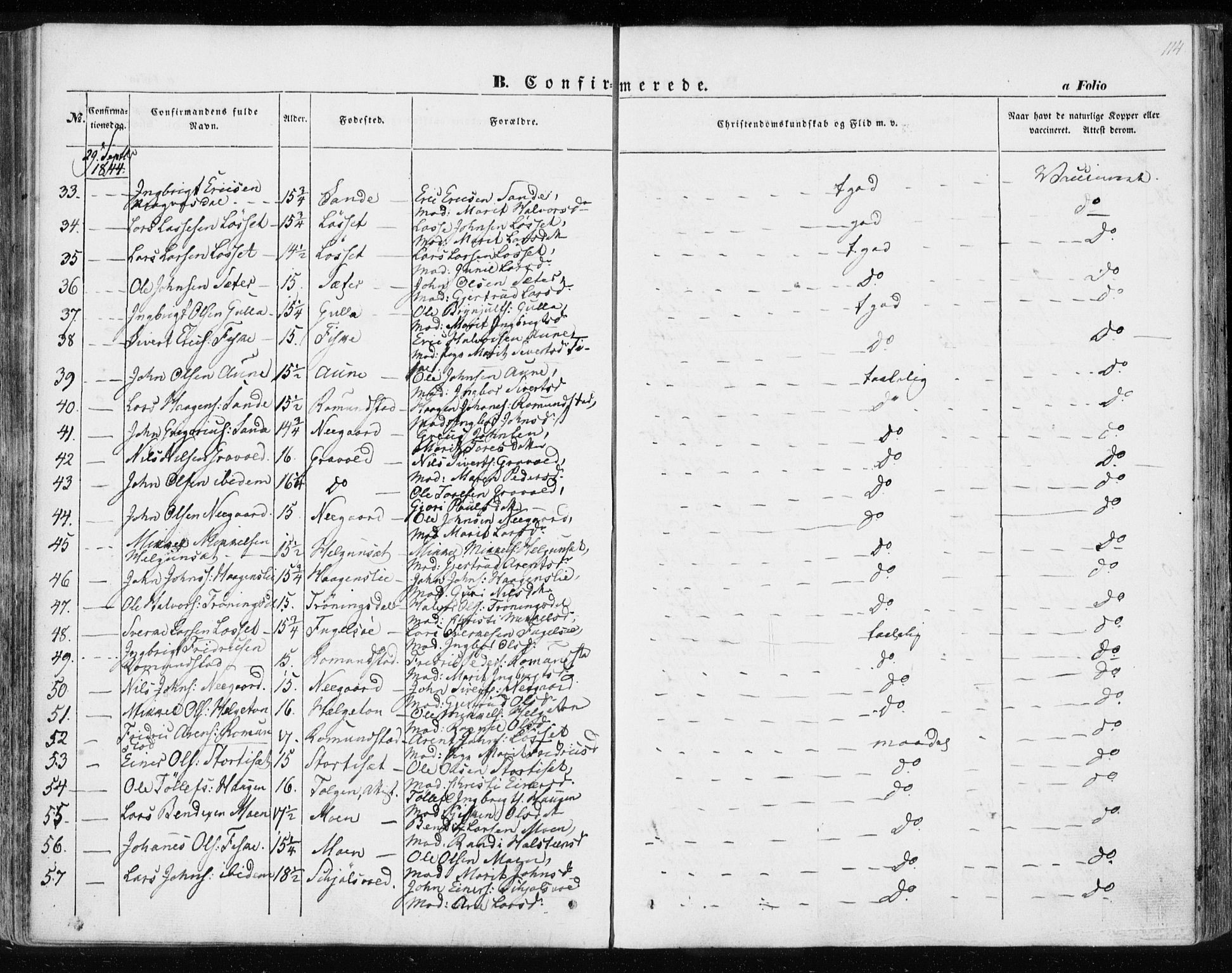 Ministerialprotokoller, klokkerbøker og fødselsregistre - Møre og Romsdal, AV/SAT-A-1454/595/L1043: Parish register (official) no. 595A05, 1843-1851, p. 114