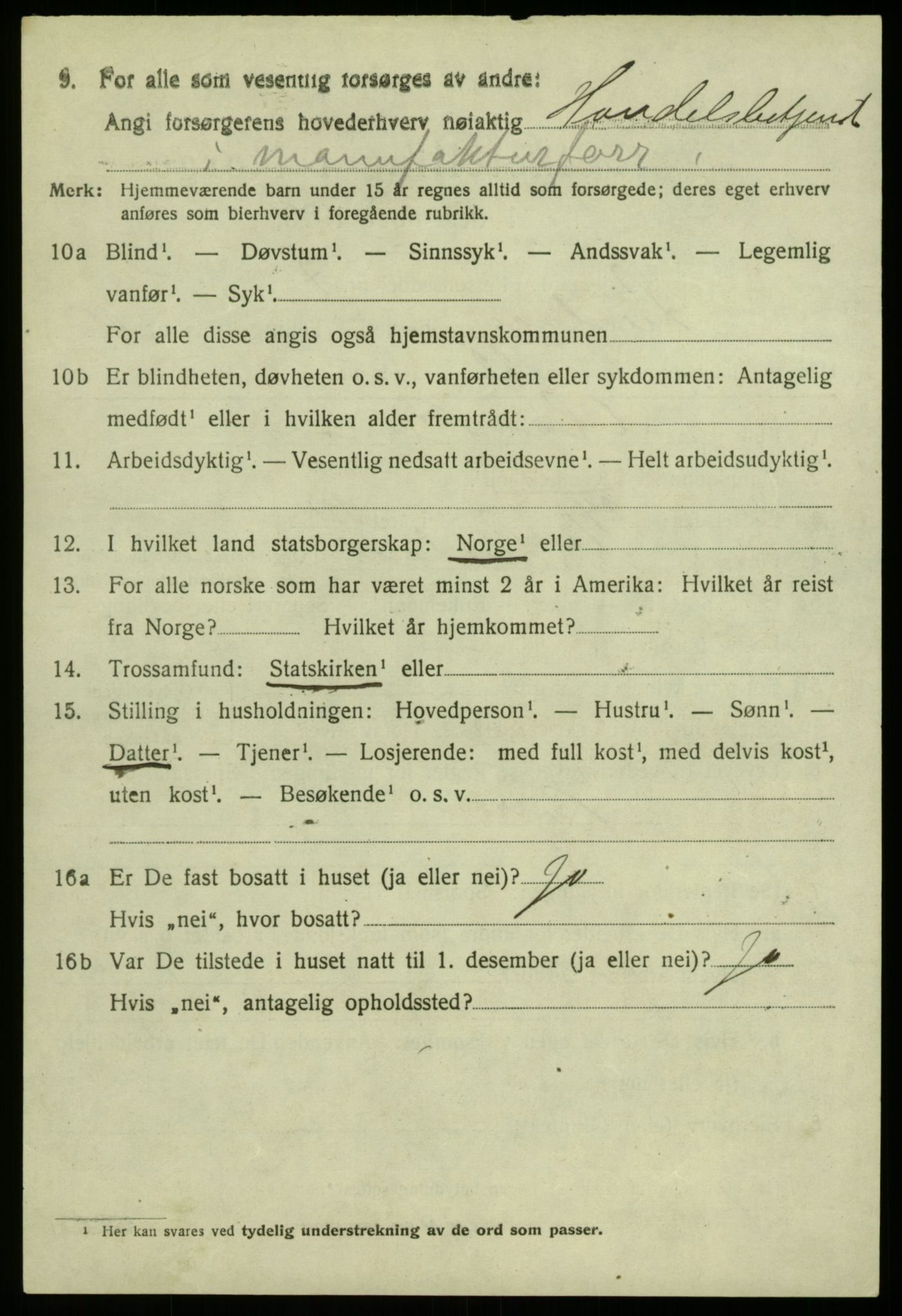 SAB, 1920 census for Lindås, 1920, p. 5916