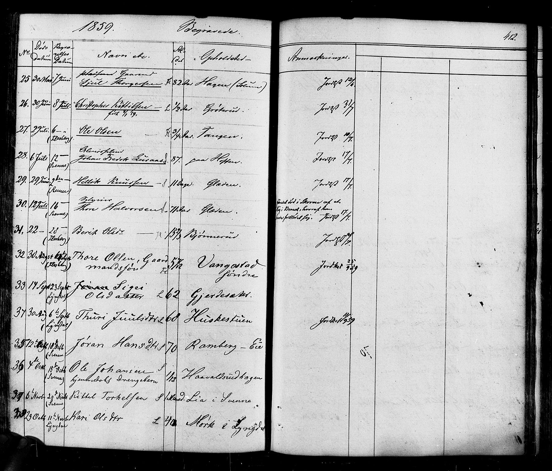 Flesberg kirkebøker, AV/SAKO-A-18/F/Fa/L0006: Parish register (official) no. I 6, 1834-1860, p. 412