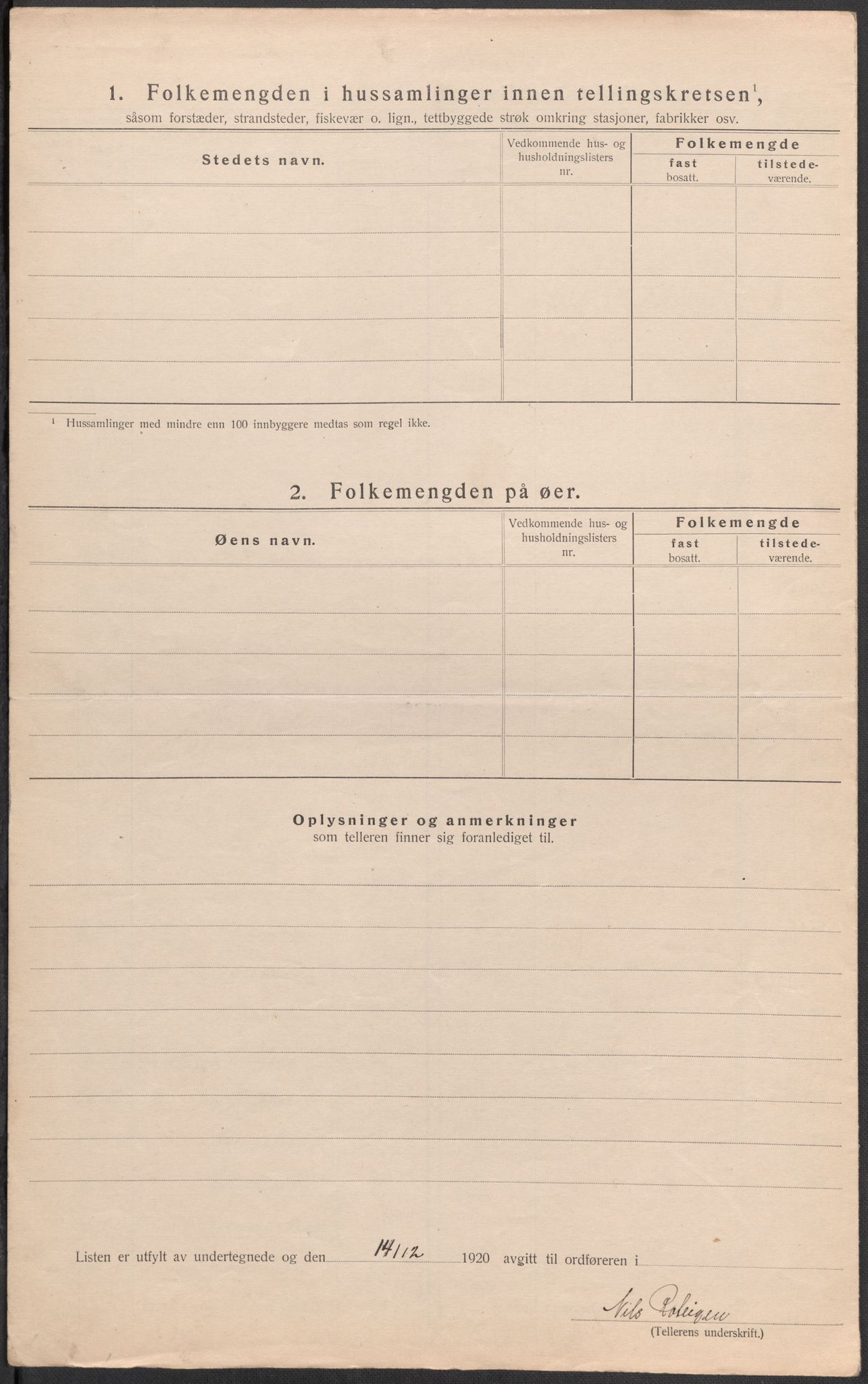 SAKO, 1920 census for Gol, 1920, p. 25