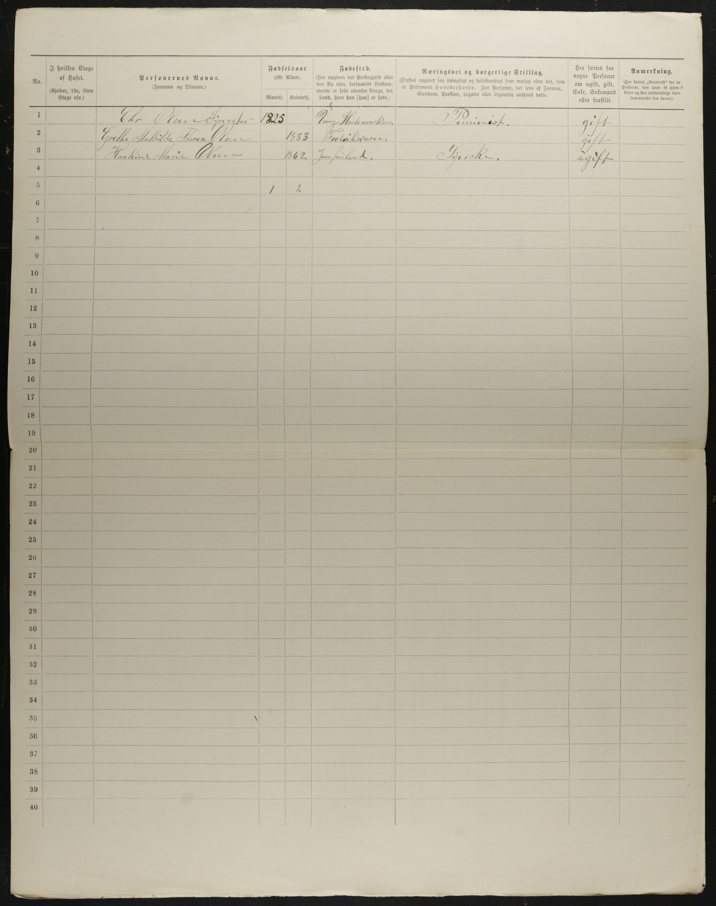 OBA, Municipal Census 1901 for Kristiania, 1901, p. 4274