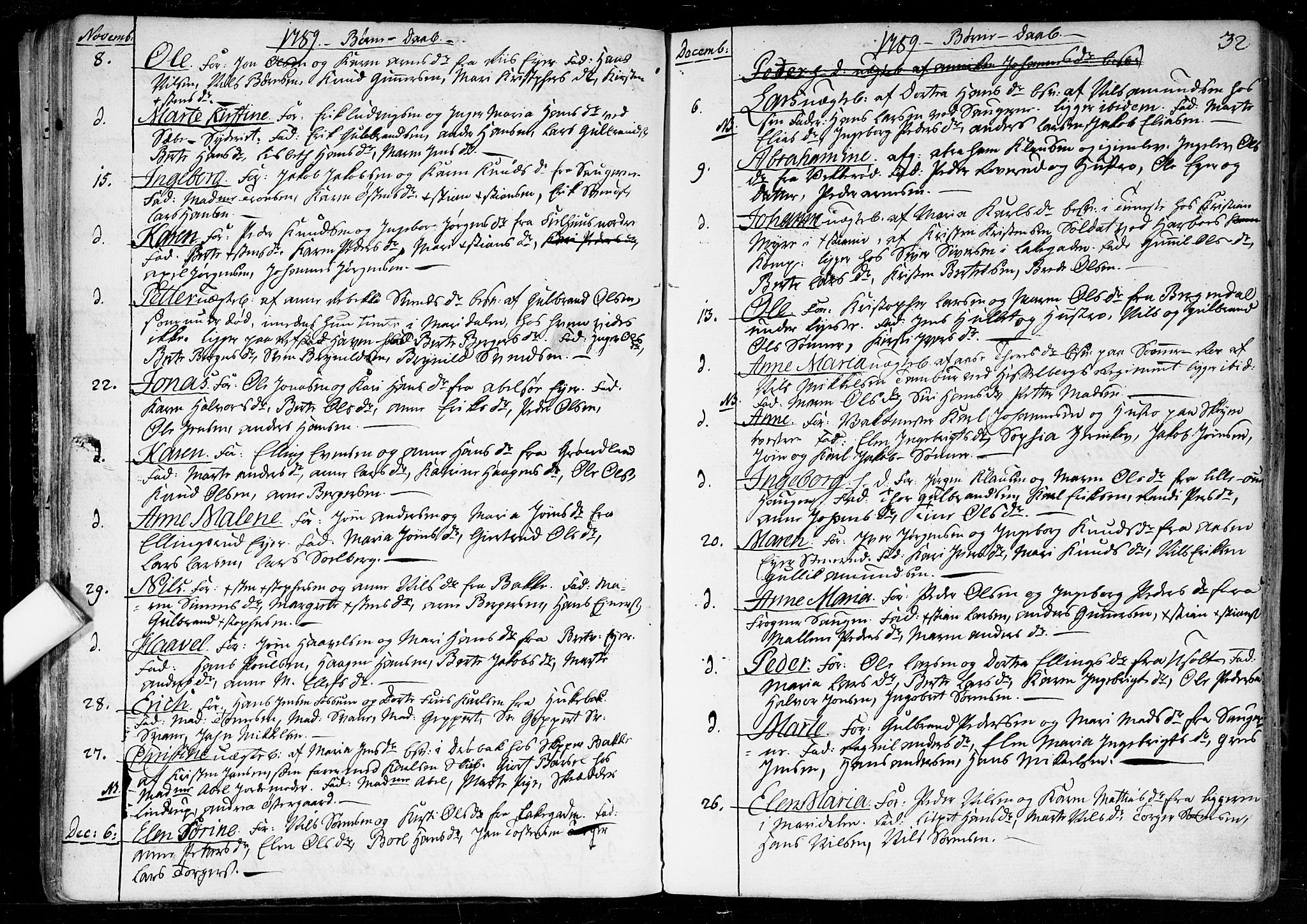 Aker prestekontor kirkebøker, SAO/A-10861/F/L0010: Parish register (official) no. 10, 1786-1809, p. 32