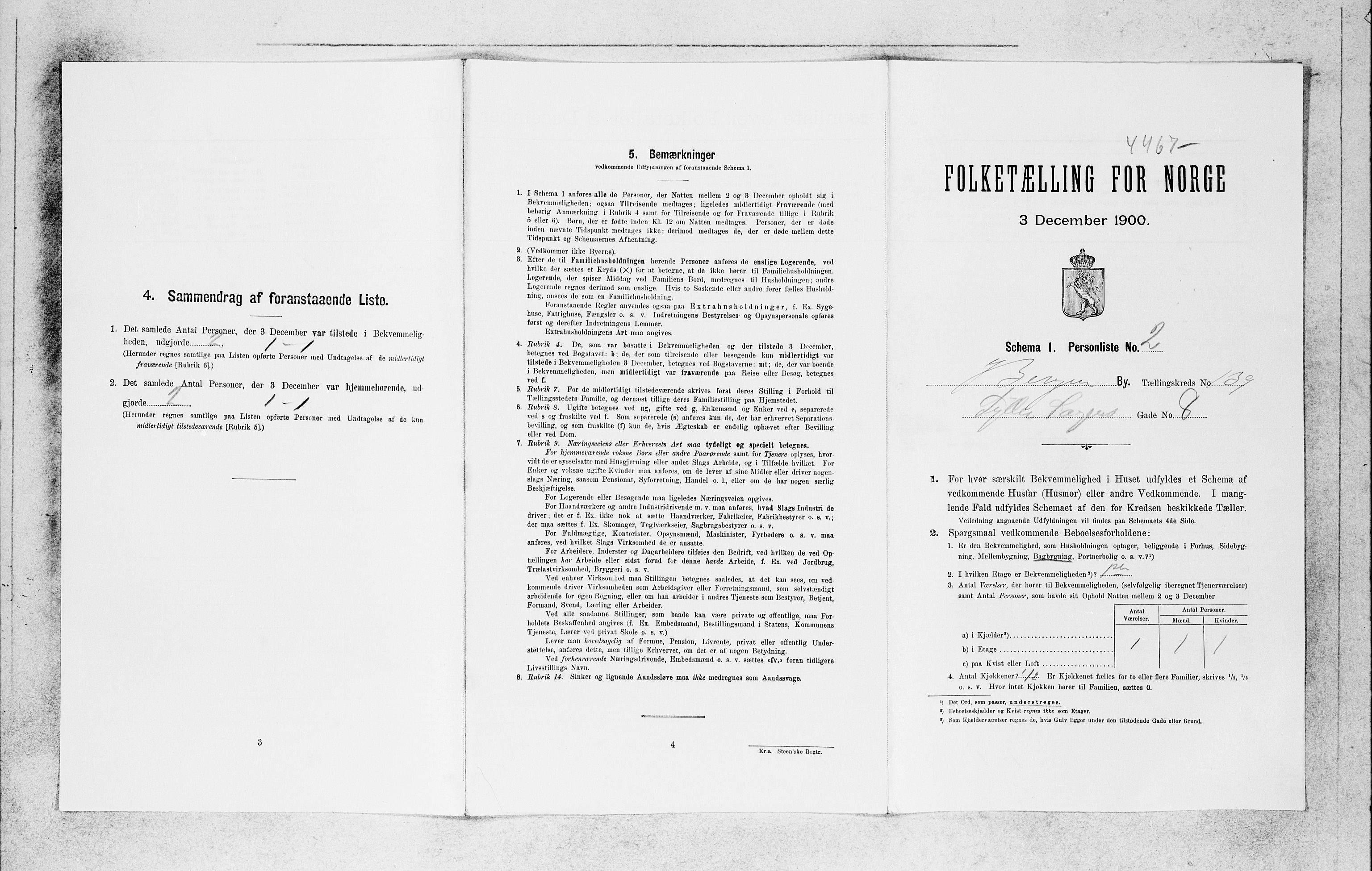 SAB, 1900 census for Bergen, 1900, p. 28451