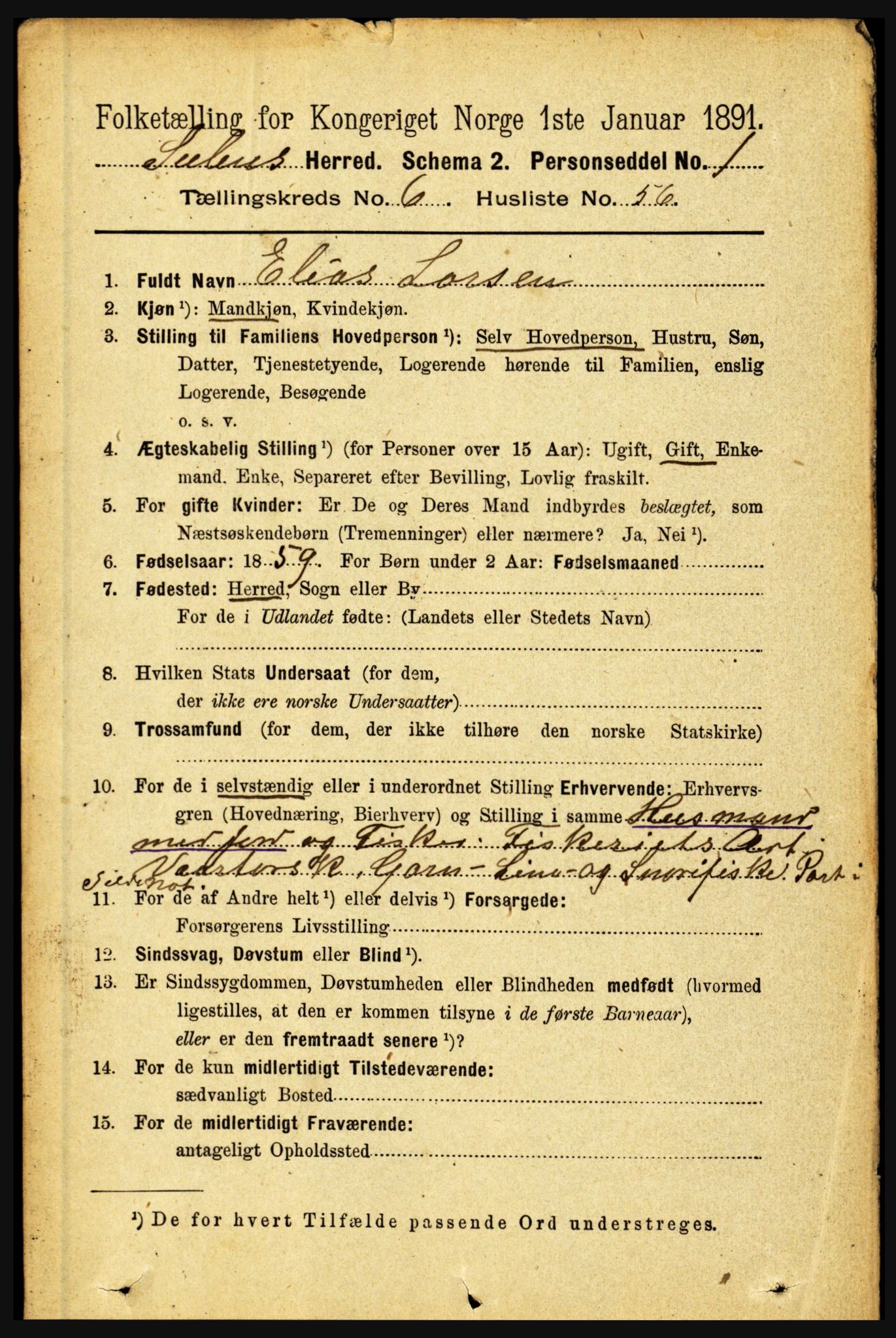 RA, 1891 census for 1412 Solund, 1891, p. 2318