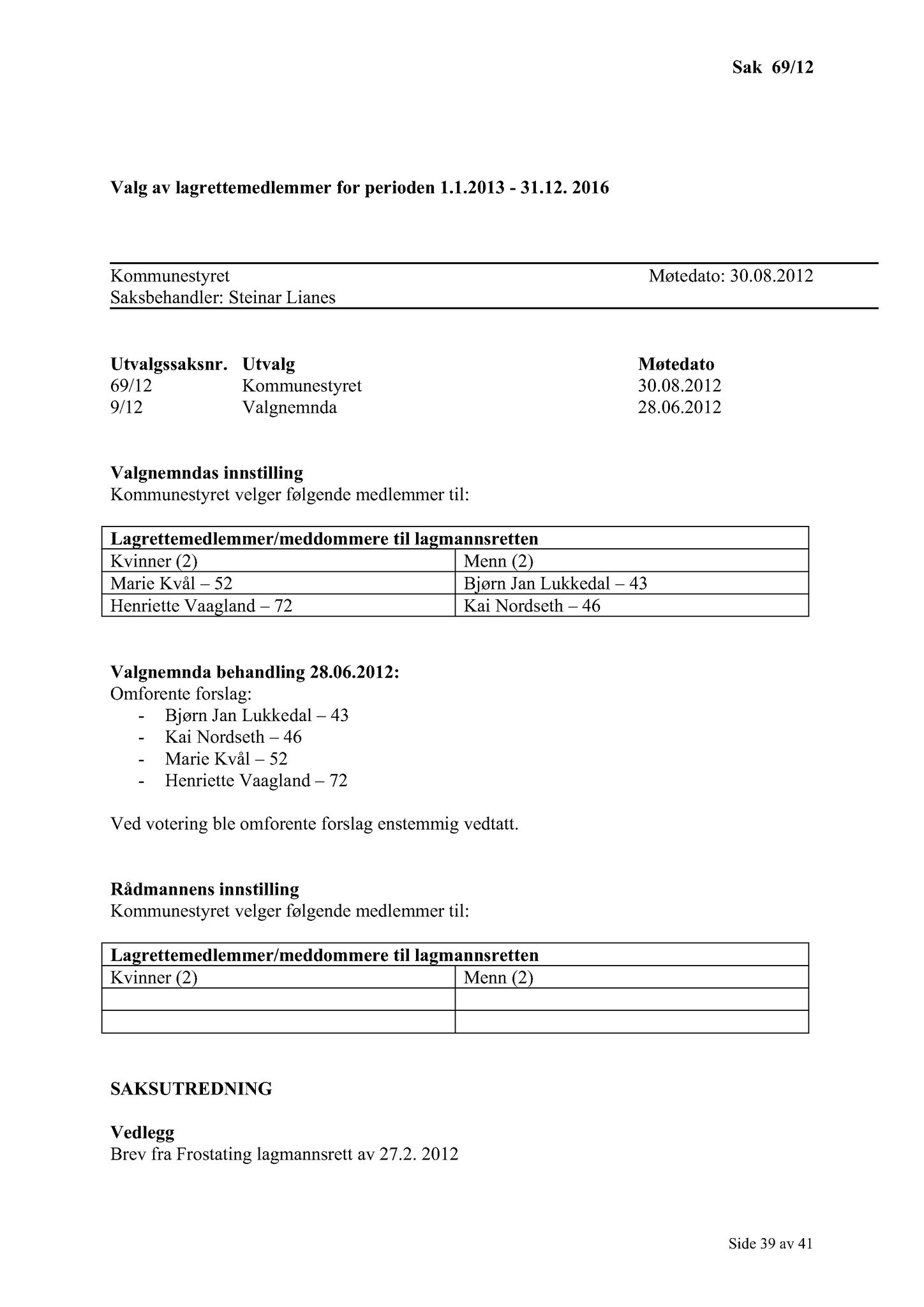 Klæbu Kommune, TRKO/KK/01-KS/L005: Kommunestyret - Møtedokumenter, 2012, p. 1225