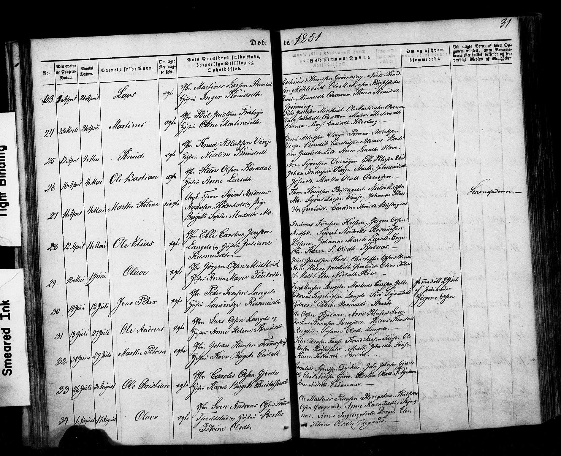 Ministerialprotokoller, klokkerbøker og fødselsregistre - Møre og Romsdal, AV/SAT-A-1454/520/L0275: Parish register (official) no. 520A05, 1844-1881, p. 31