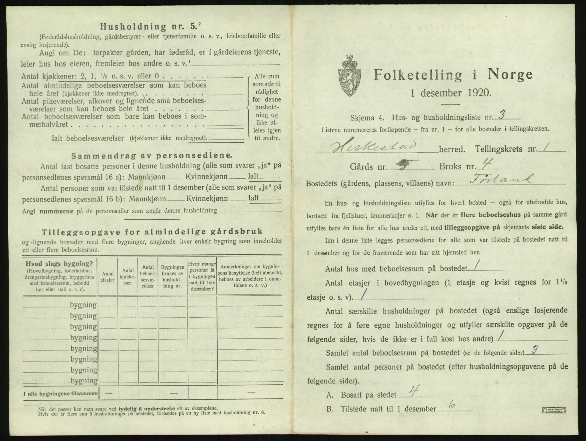 SAST, 1920 census for Heskestad, 1920, p. 35