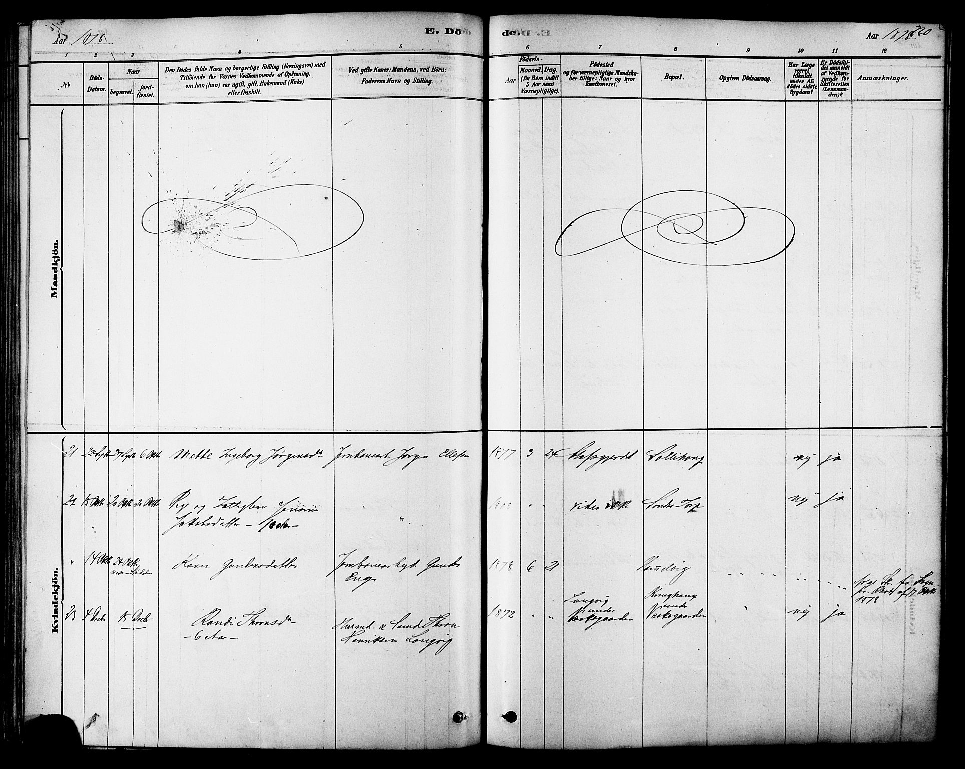 Ministerialprotokoller, klokkerbøker og fødselsregistre - Sør-Trøndelag, AV/SAT-A-1456/616/L0410: Parish register (official) no. 616A07, 1878-1893, p. 220