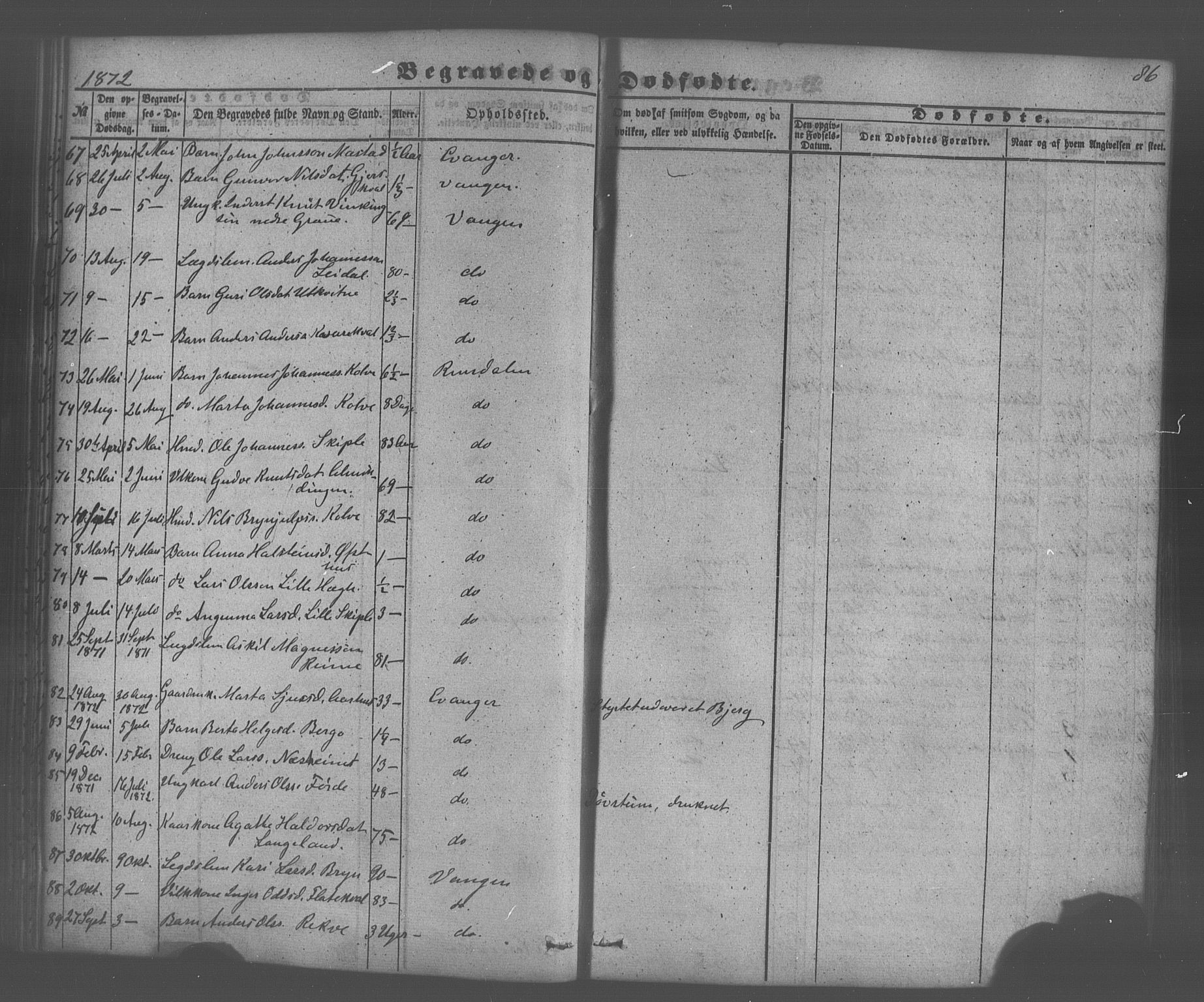 Voss sokneprestembete, AV/SAB-A-79001/H/Haa: Parish register (official) no. A 20, 1855-1886, p. 86