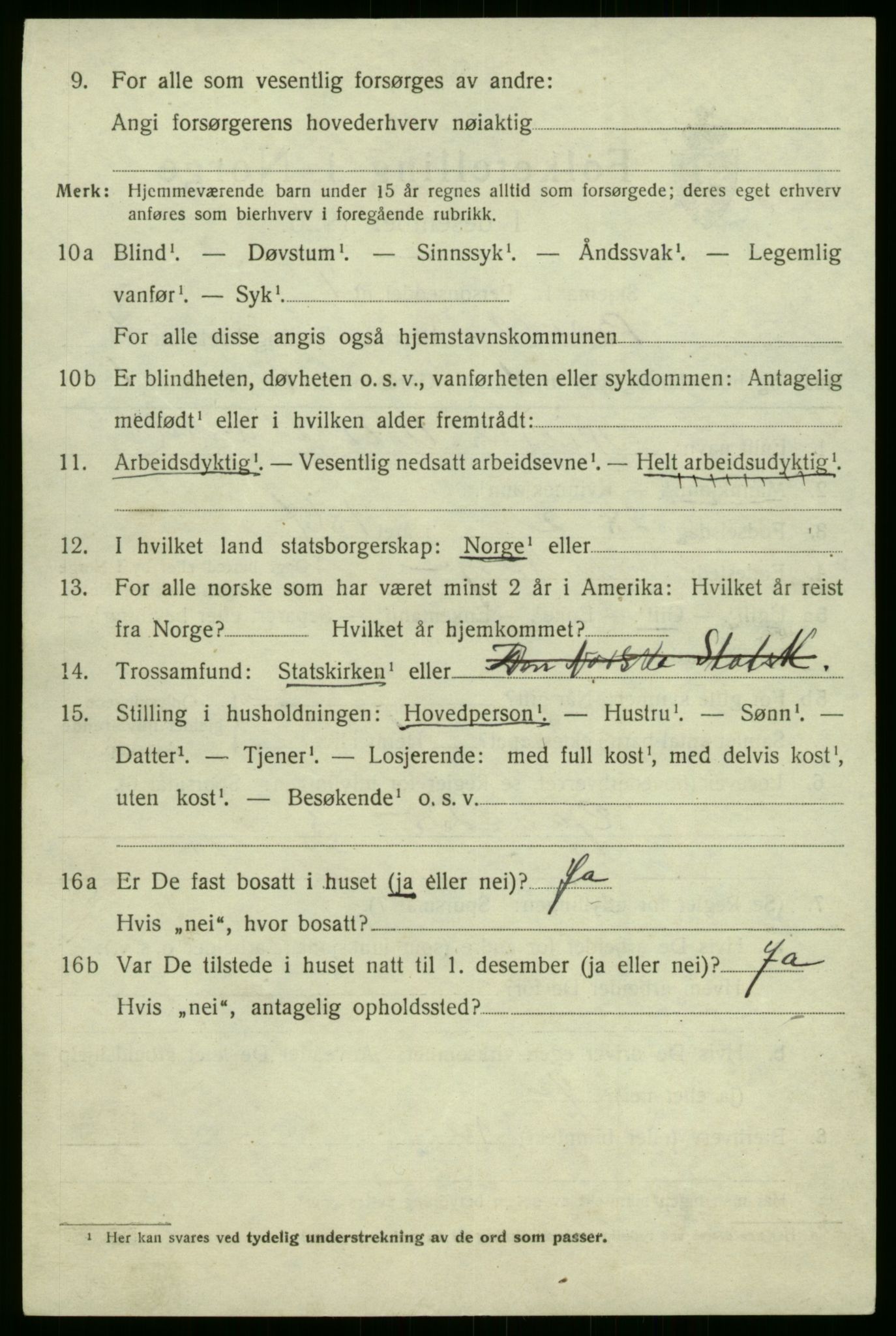 SAB, 1920 census for Brekke, 1920, p. 1063