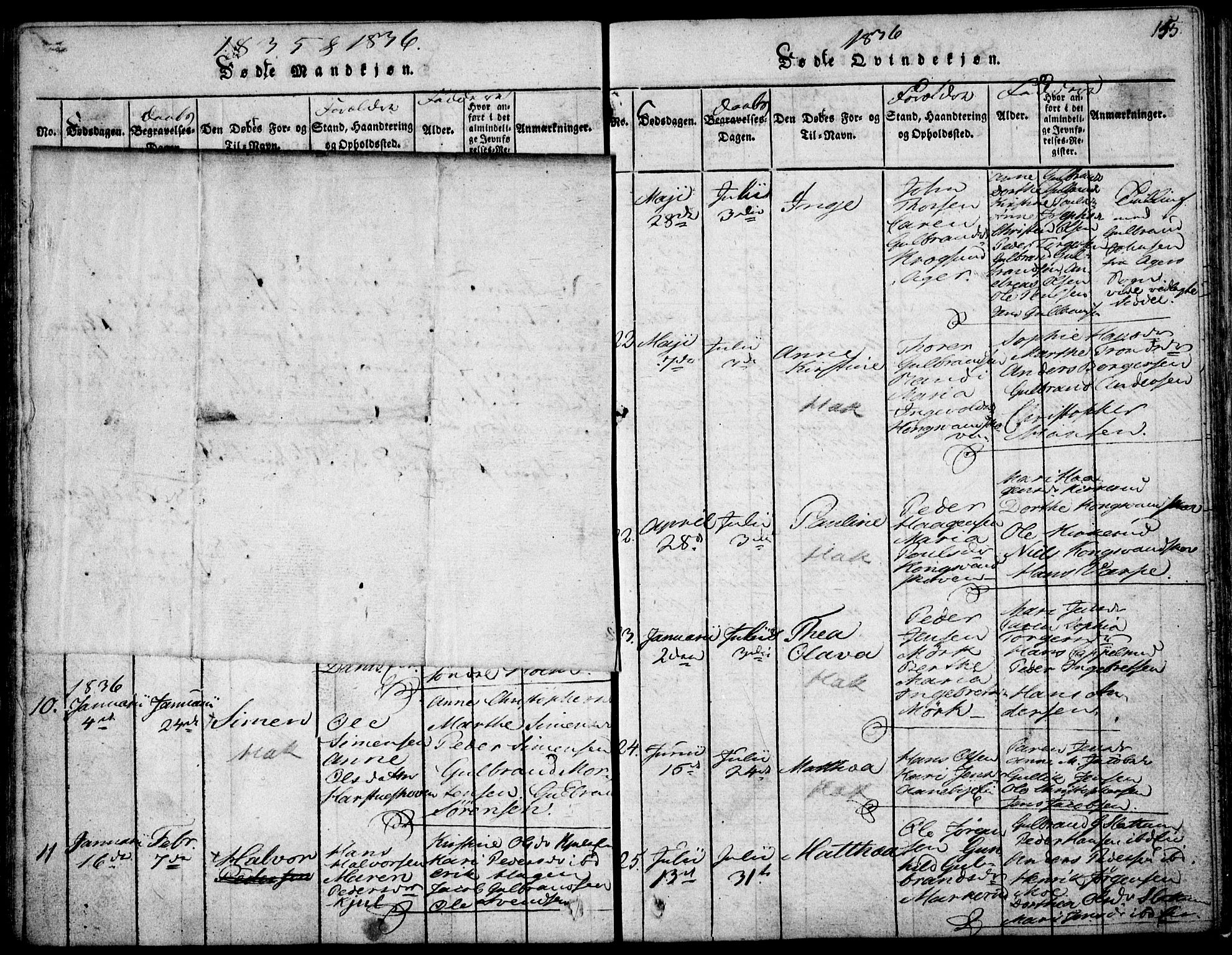 Nittedal prestekontor Kirkebøker, AV/SAO-A-10365a/F/Fa/L0003: Parish register (official) no. I 3, 1814-1836, p. 155