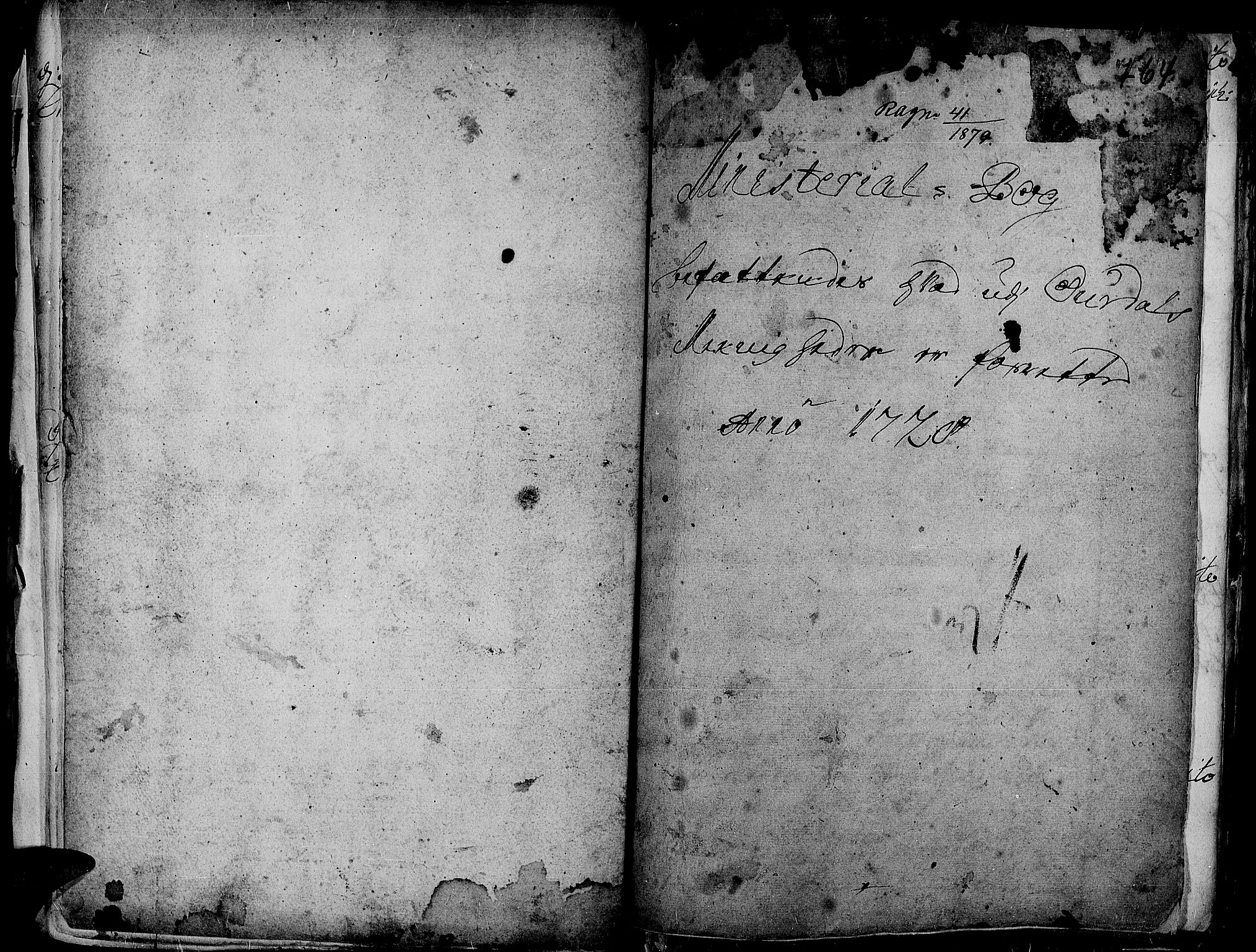 Aurdal prestekontor, SAH/PREST-126/H/Ha/Haa/L0001: Parish register (official) no. 1-3, 1692-1730, p. 764
