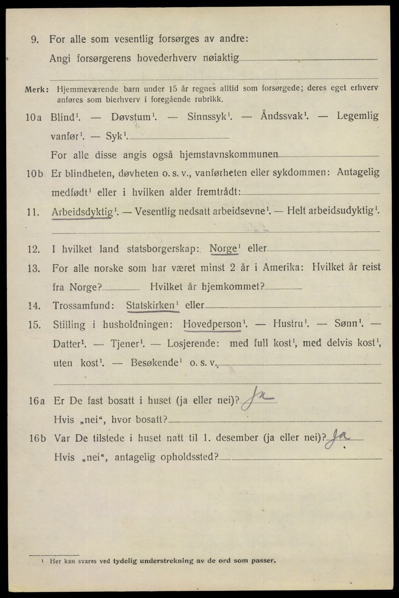 SAO, 1920 census for Spydeberg, 1920, p. 2994