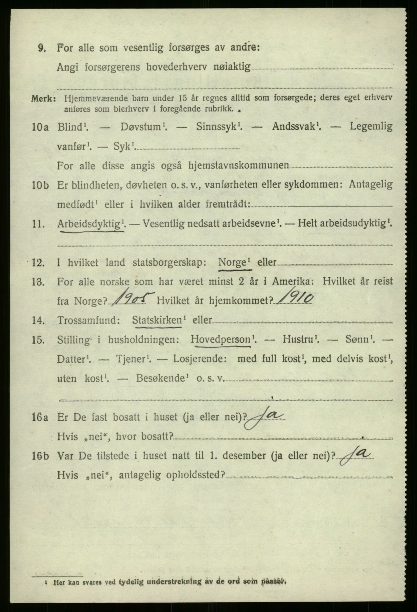 SAB, 1920 census for Selje, 1920, p. 5132