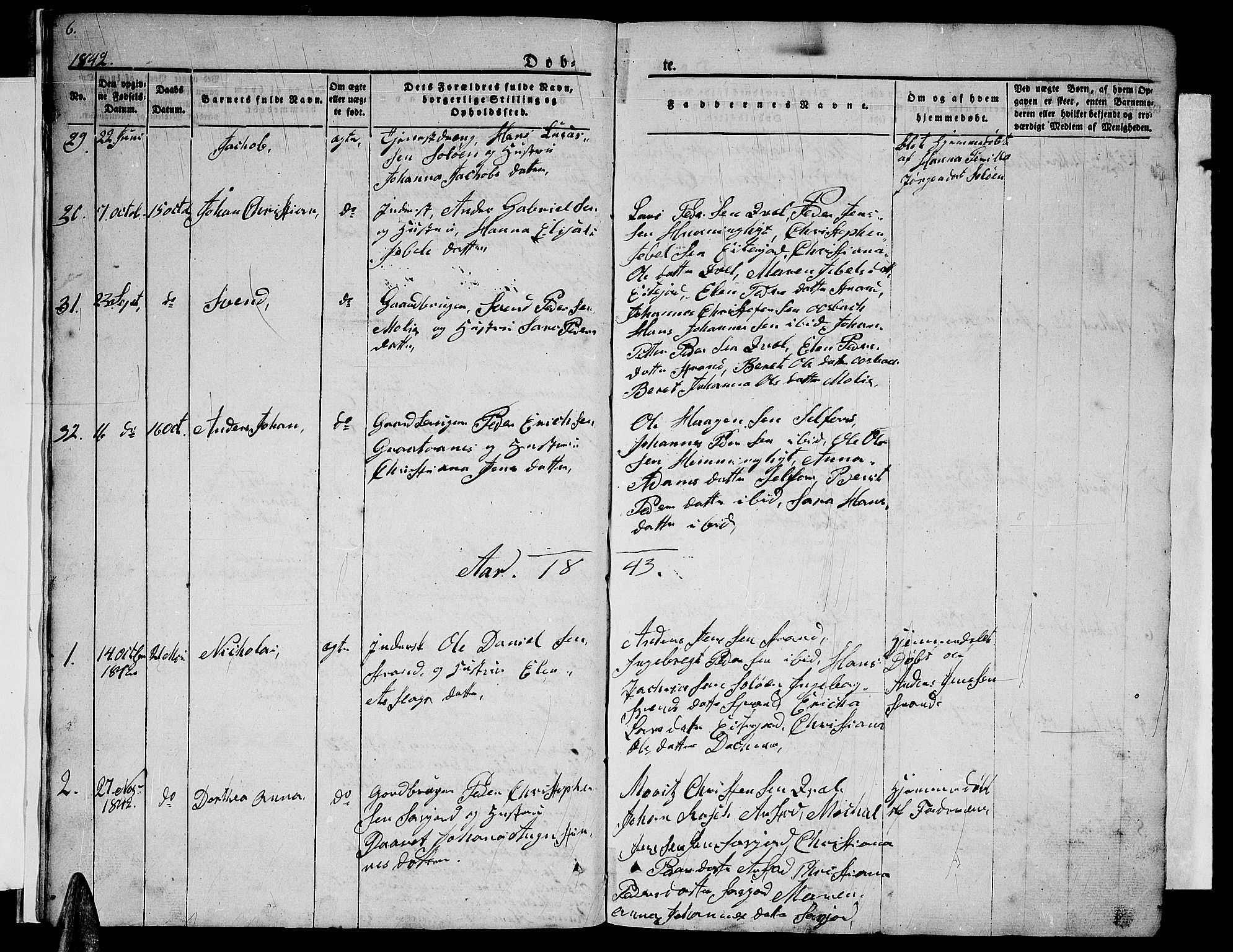 Ministerialprotokoller, klokkerbøker og fødselsregistre - Nordland, AV/SAT-A-1459/846/L0652: Parish register (copy) no. 846C02, 1841-1871, p. 6