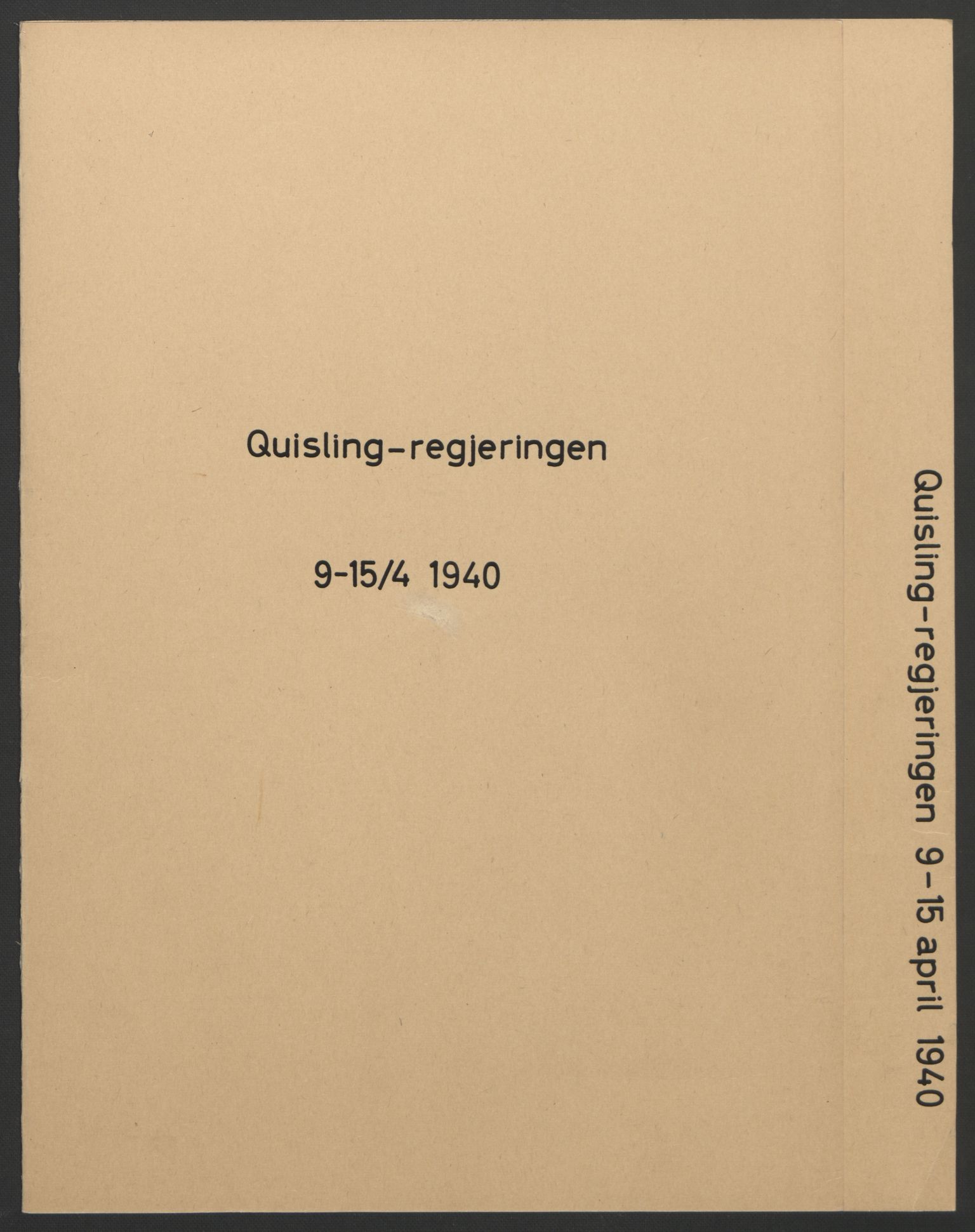 NS-administrasjonen 1940-1945 (Statsrådsekretariatet, de kommisariske statsråder mm), RA/S-4279/D/Db/L0111/0003: Saker fra krigsårene / Journal, 1940-1945, p. 2