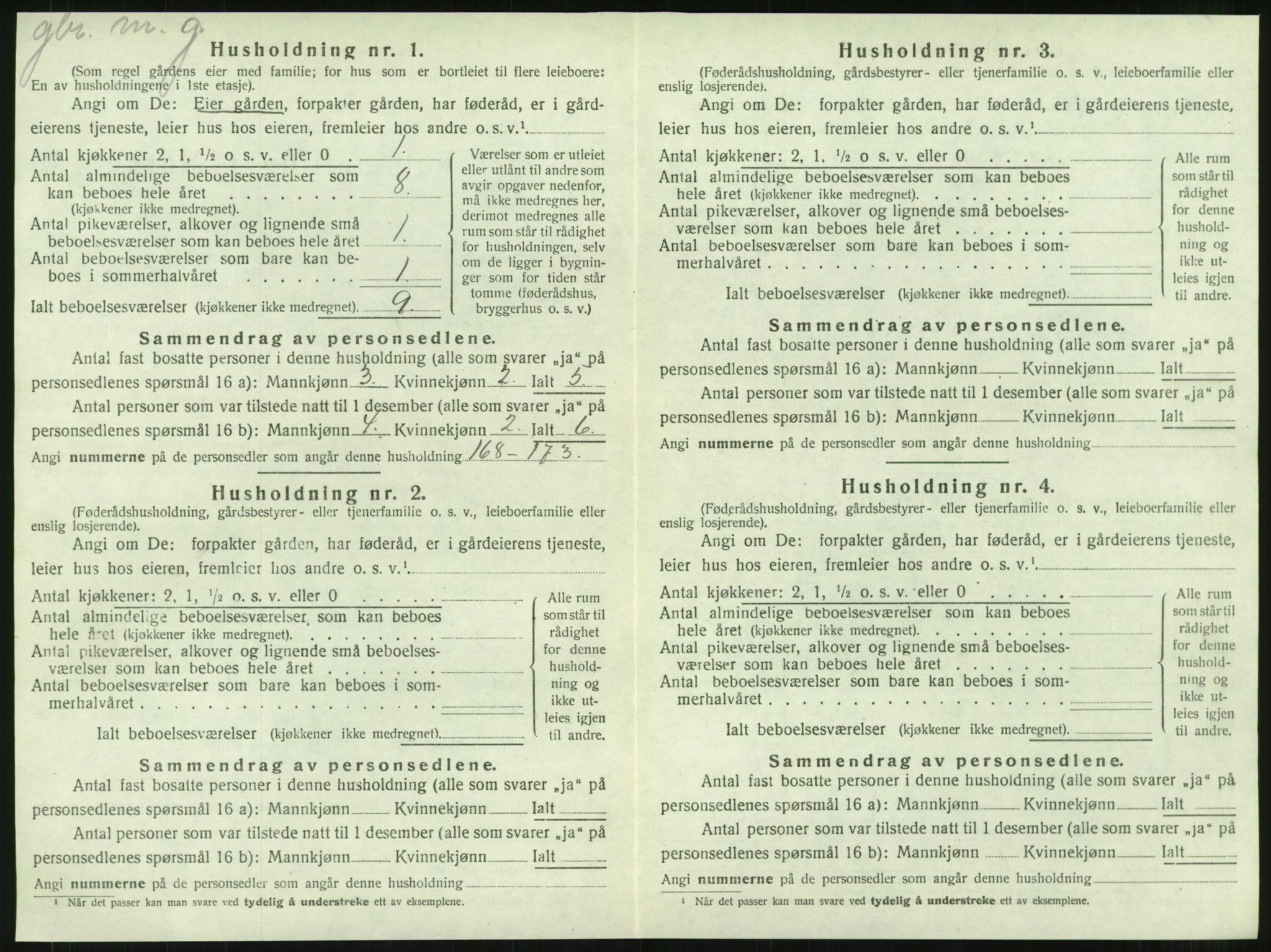 SAT, 1920 census for Foldereid, 1920, p. 369