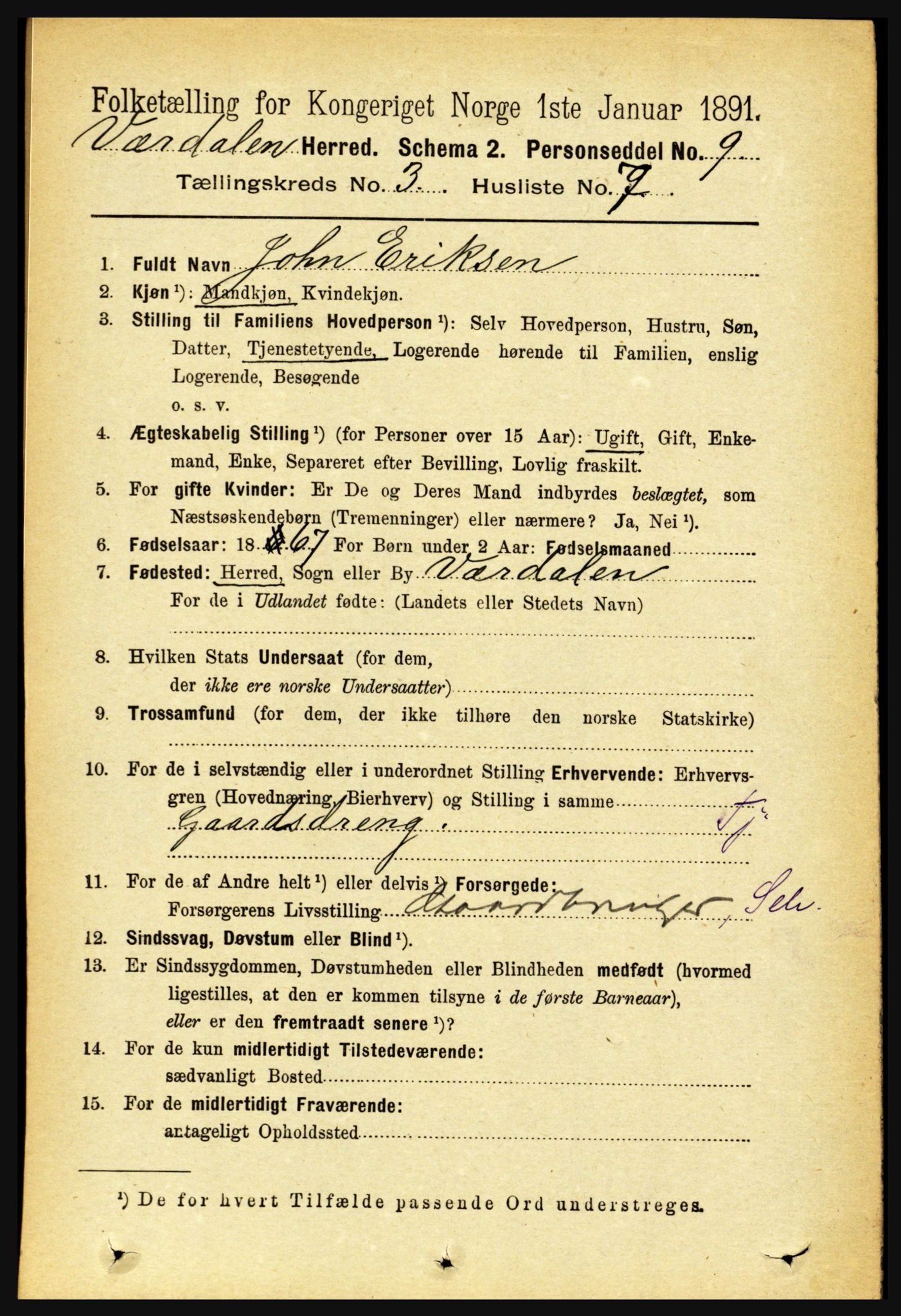 RA, 1891 census for 1721 Verdal, 1891, p. 1817