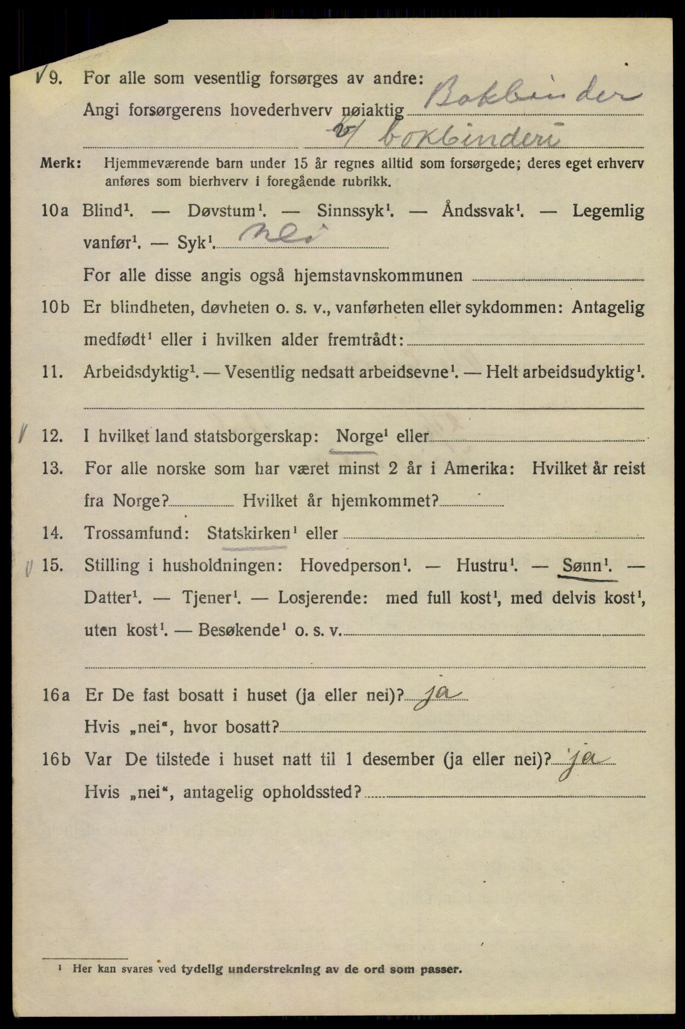 SAO, 1920 census for Kristiania, 1920, p. 658852