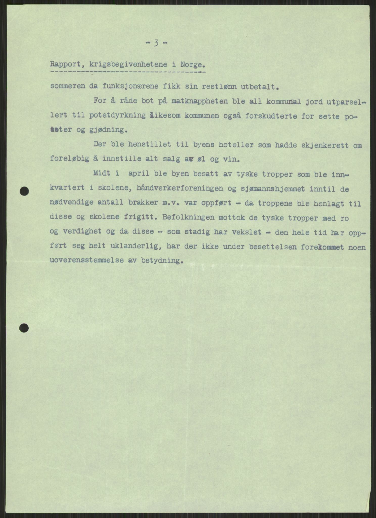 Forsvaret, Forsvarets krigshistoriske avdeling, AV/RA-RAFA-2017/Y/Ya/L0014: II-C-11-31 - Fylkesmenn.  Rapporter om krigsbegivenhetene 1940., 1940, p. 659