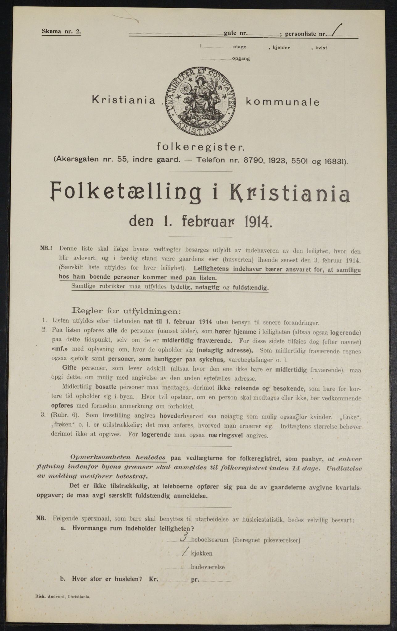 OBA, Municipal Census 1914 for Kristiania, 1914, p. 89185