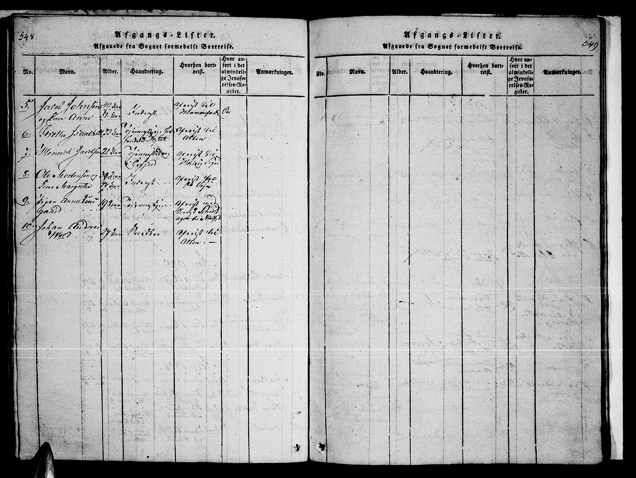Loppa sokneprestkontor, SATØ/S-1339/H/Ha/L0003kirke: Parish register (official) no. 3, 1820-1848, p. 548-549