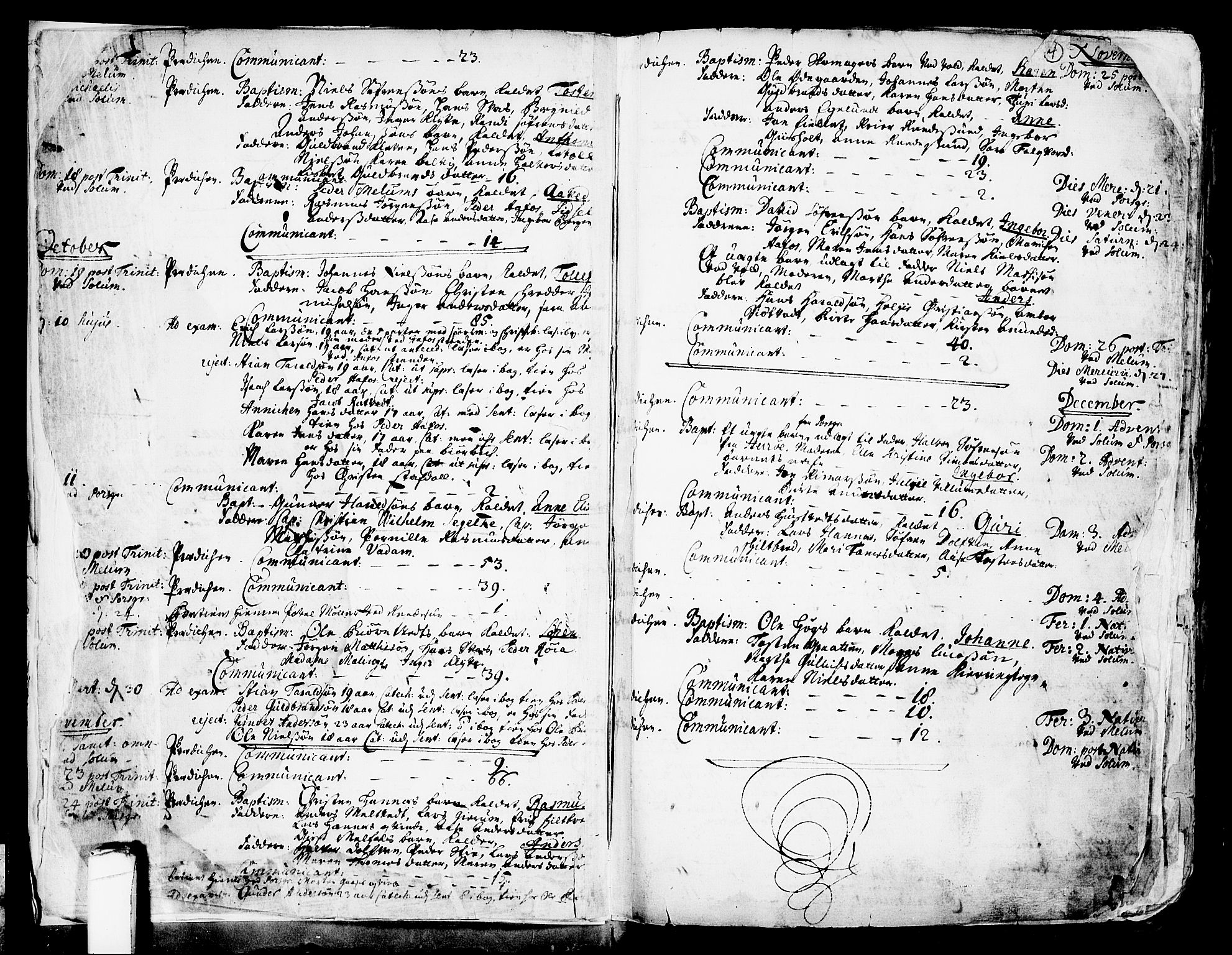 Solum kirkebøker, SAKO/A-306/F/Fa/L0002: Parish register (official) no. I 2, 1713-1761, p. 4